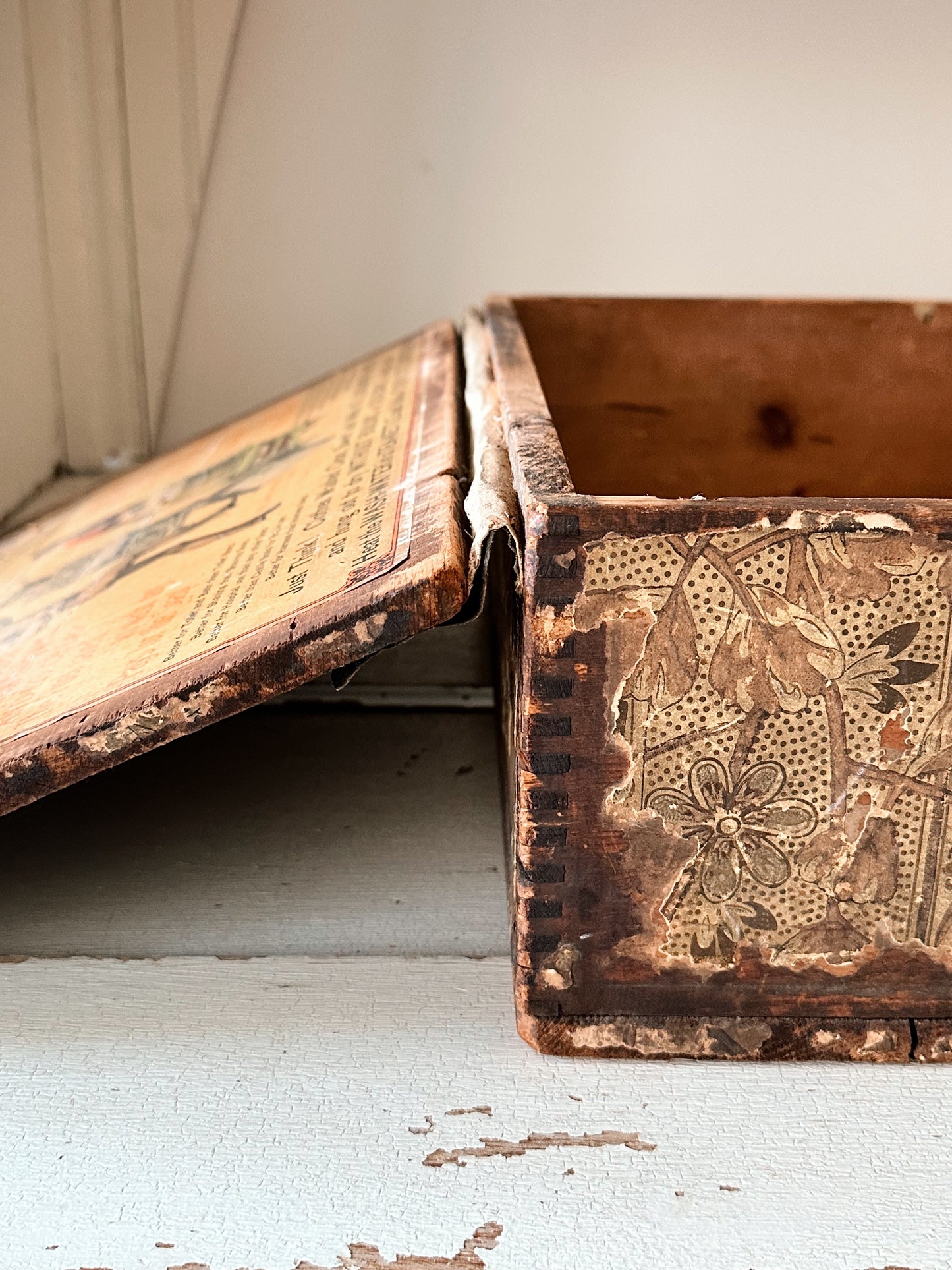 Late 1800s Antique Wood Frank Siddalls Soap Box