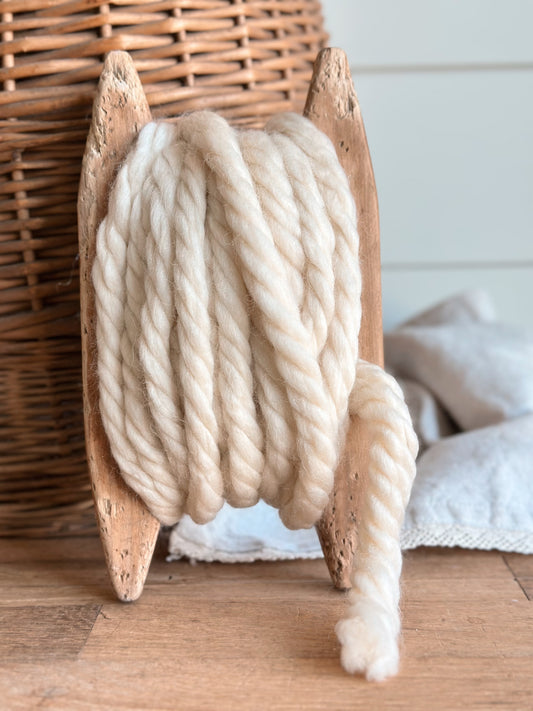 Vintage Twine Holder with Chunky Yarn