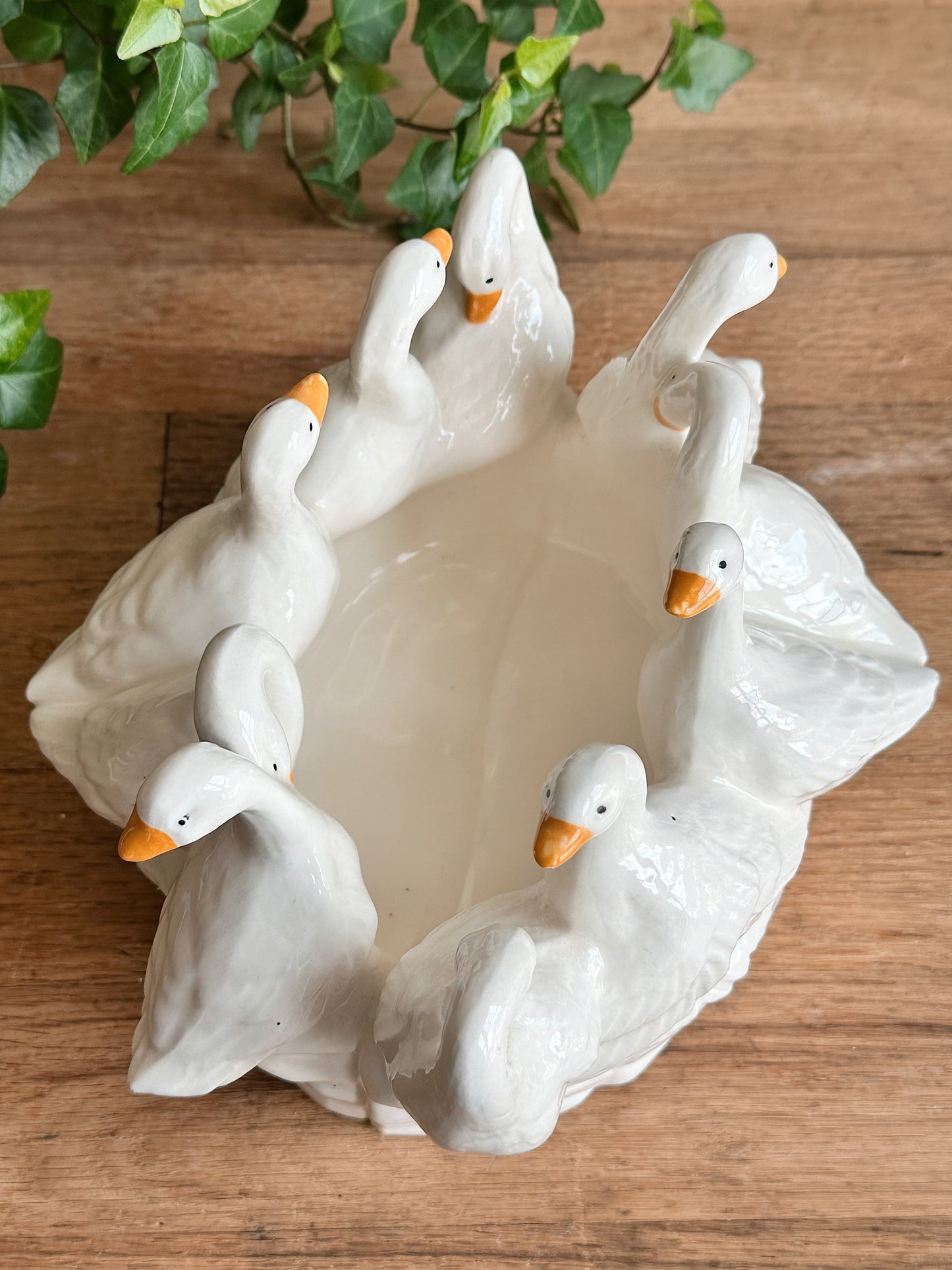 Vintage Gaggle of Geese Planter
