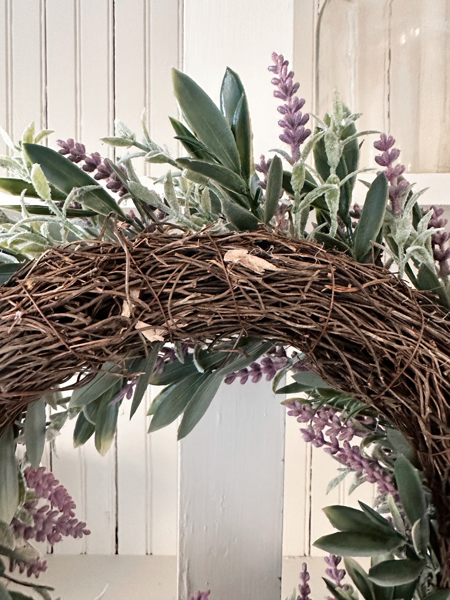 Faux Lavender Wreath 16"