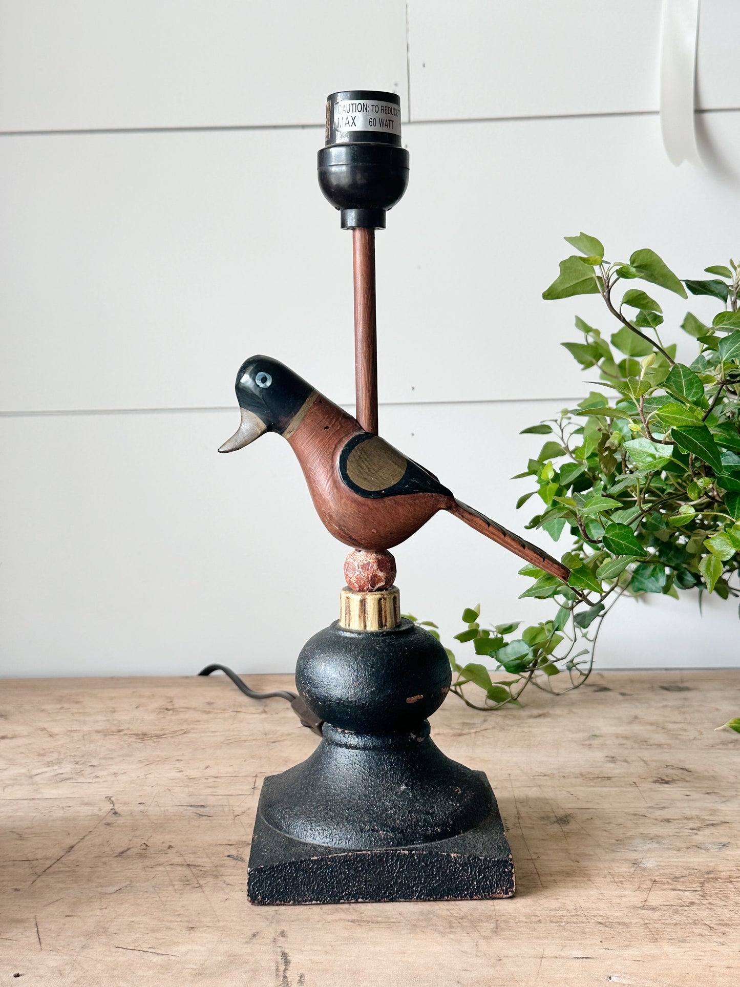 Vintage Bird Lamp & Shade