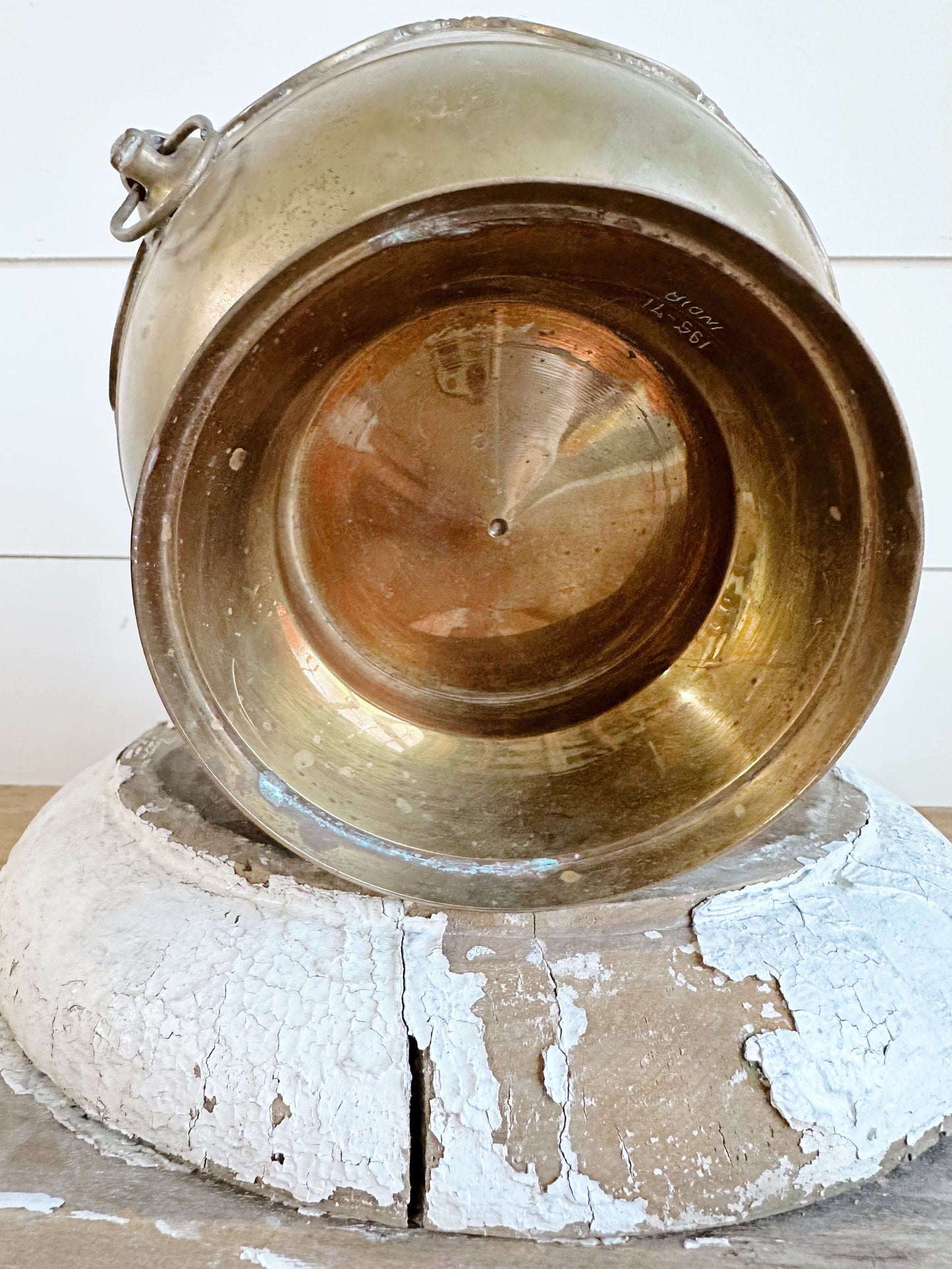 Vintage Brass Lion Head Compote