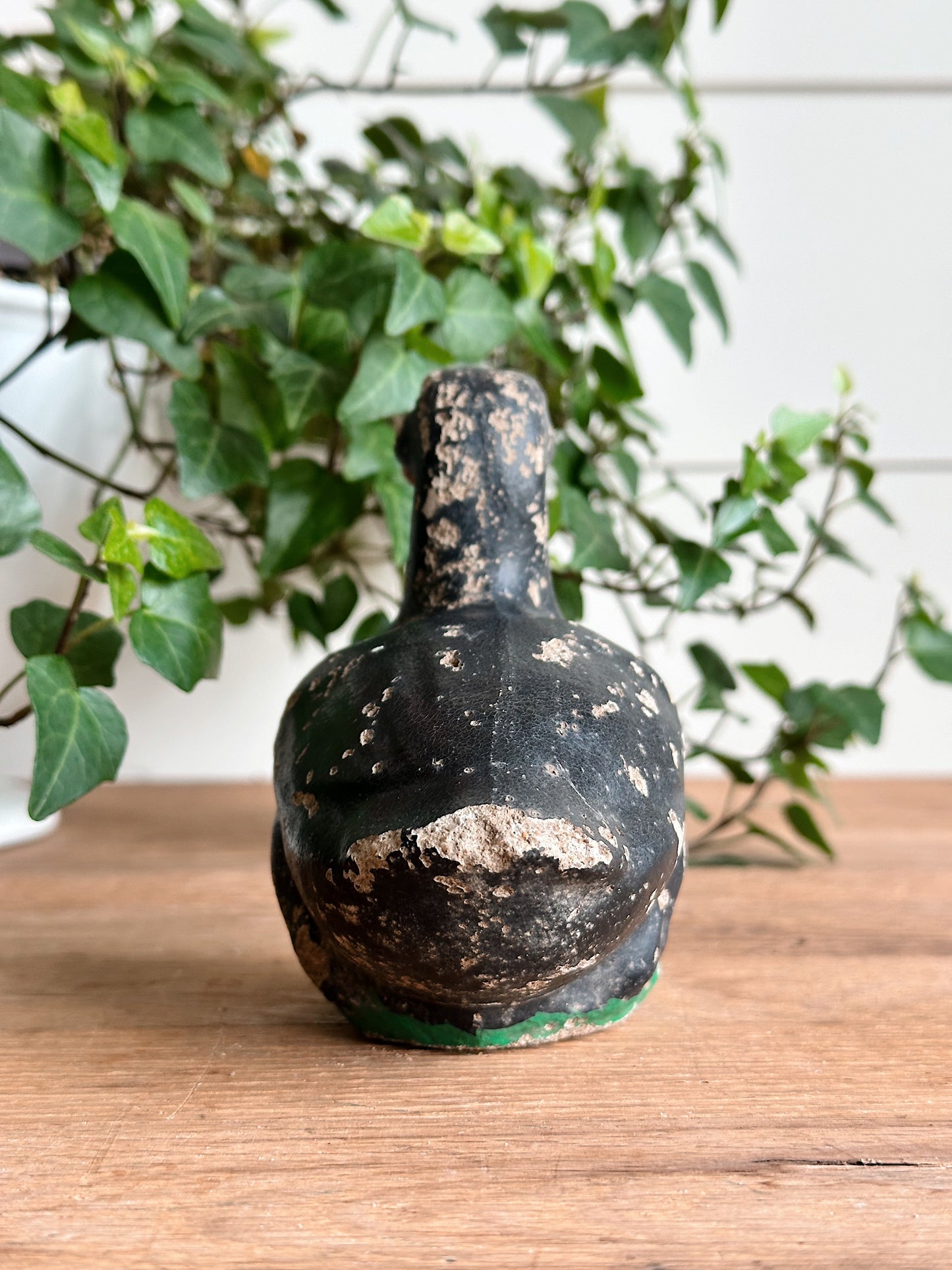 Vintage Black Concrete Duckling