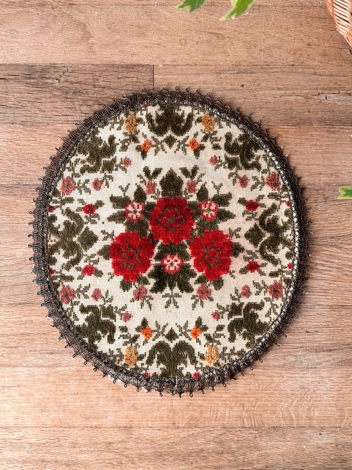 Vintage Belgium Tapestry Doily