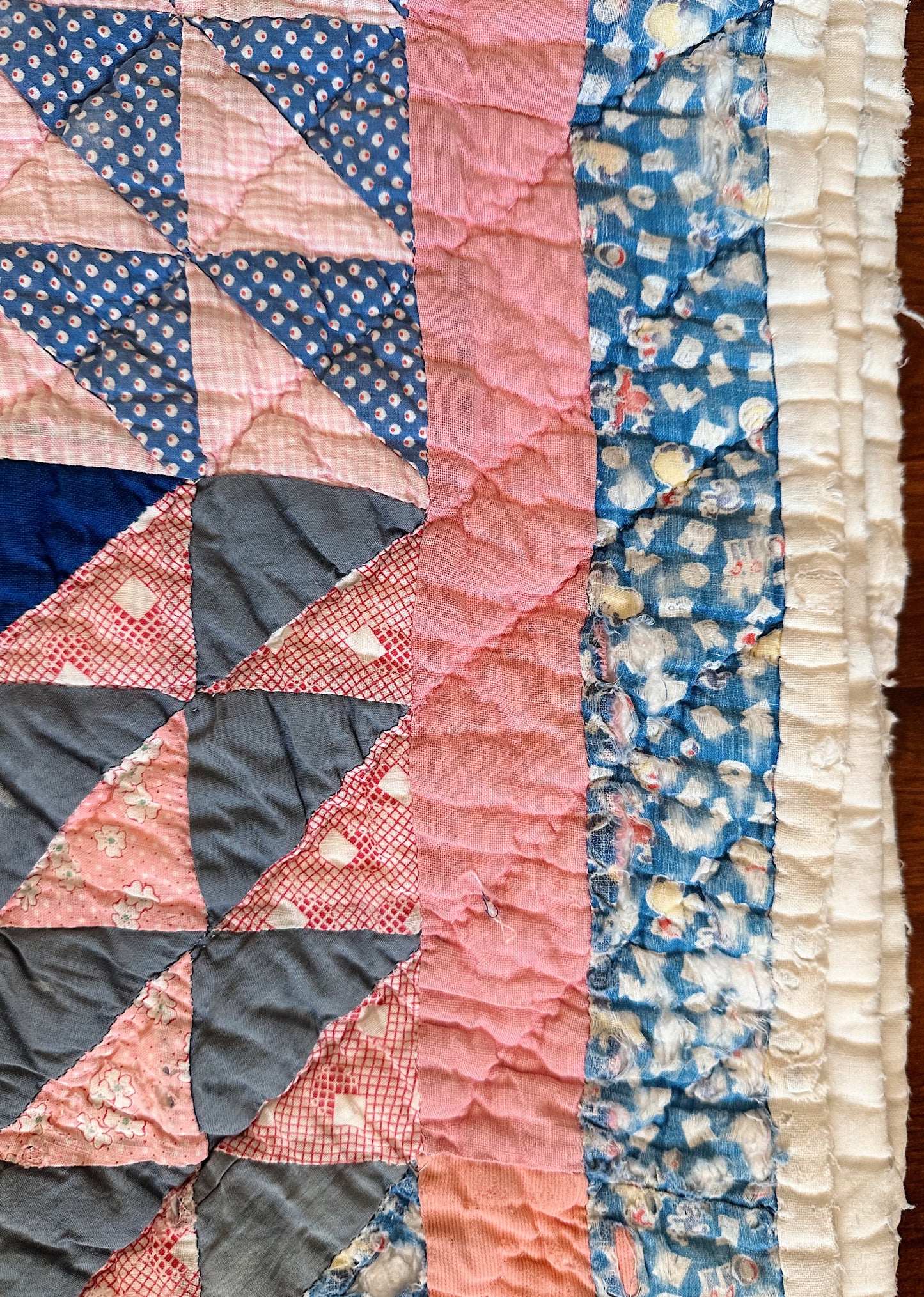 1930s Hand Stitched Patchwork Quilt