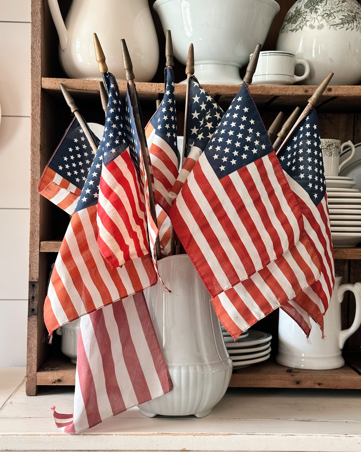 Instant Collection of Vintage American Parade Flags