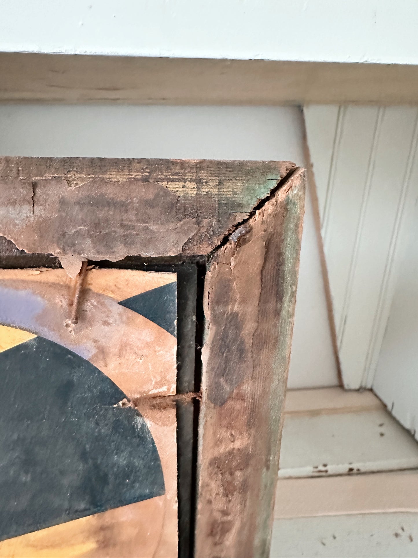 Antique Three Panel Buffet / Mantel Mirror