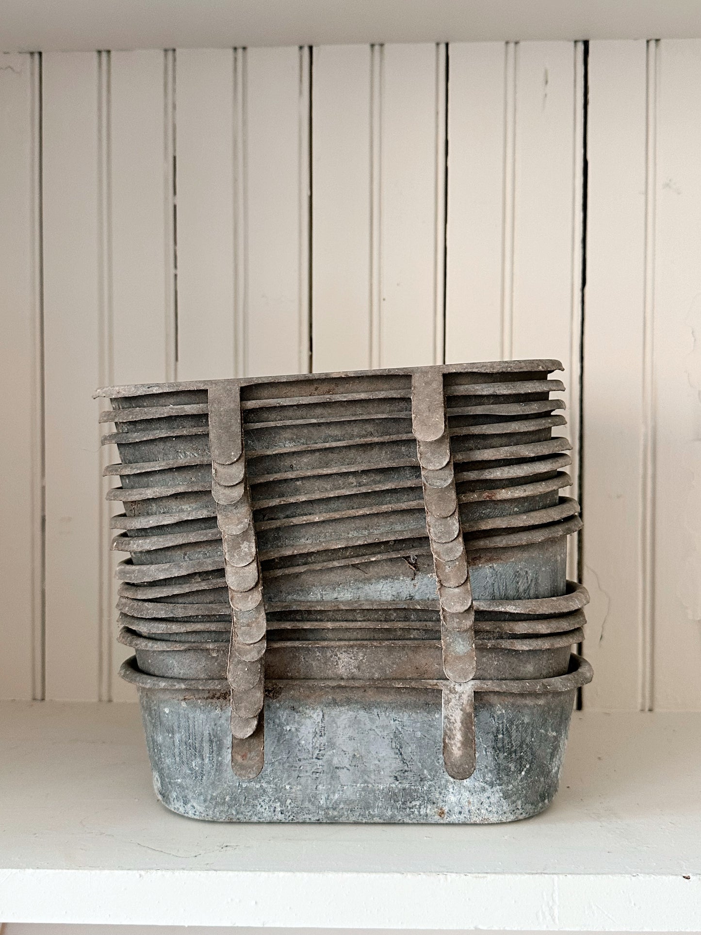 Vintage Galvanized Feeders (set of 3)