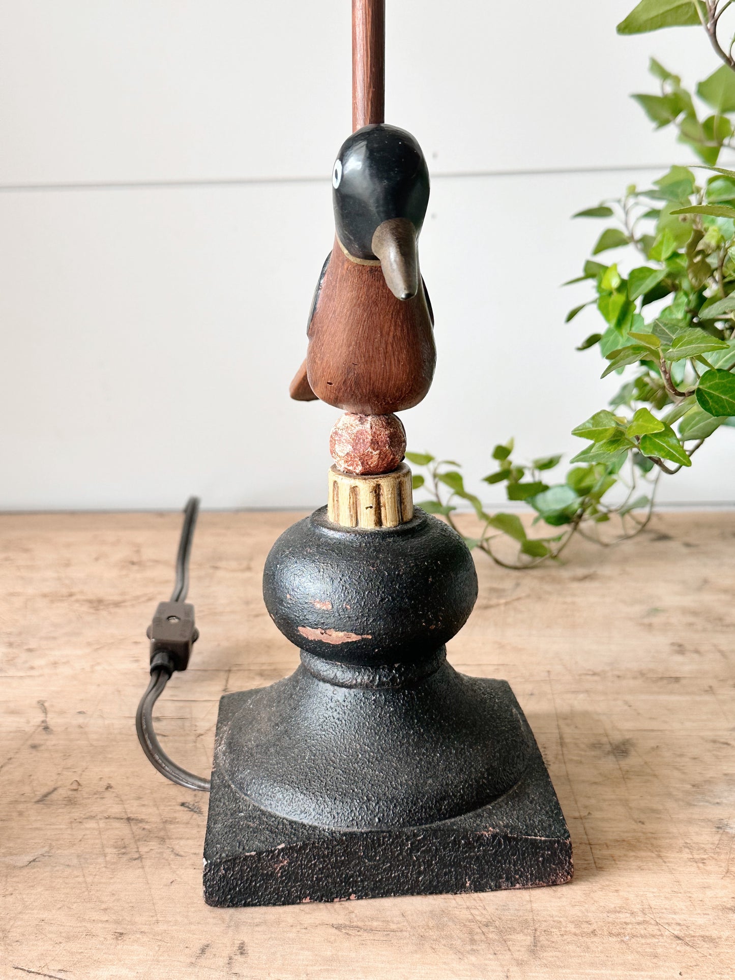 Vintage Bird Lamp & Shade