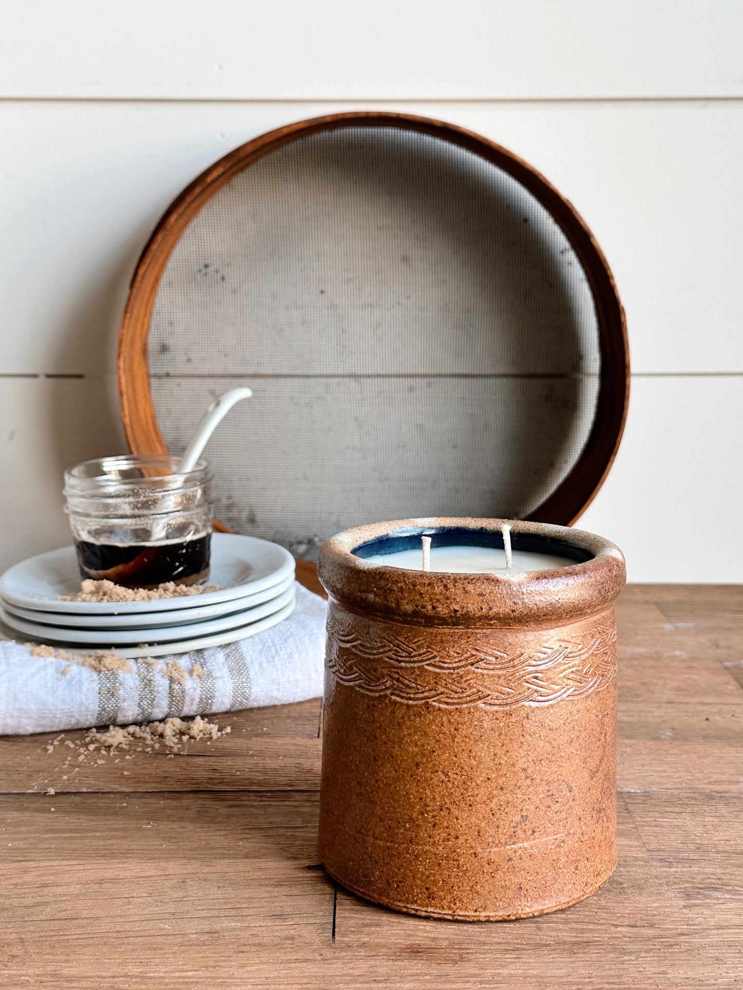 Hand Poured Pralines & Caramel in a Vintage Stoneware Crock