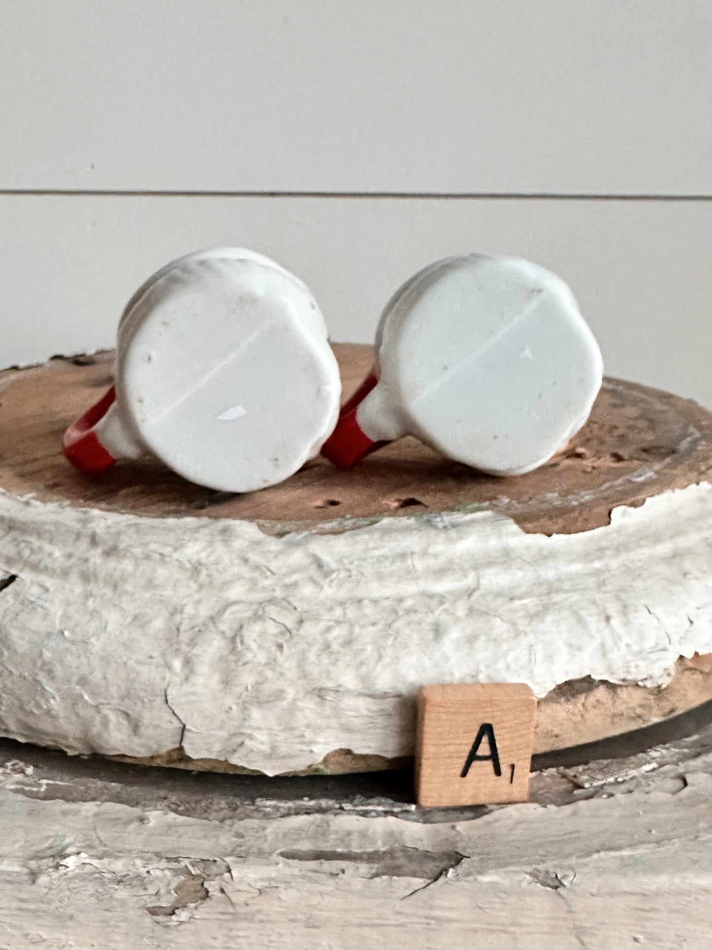 Pair of Vintage Mini Santa Mugs