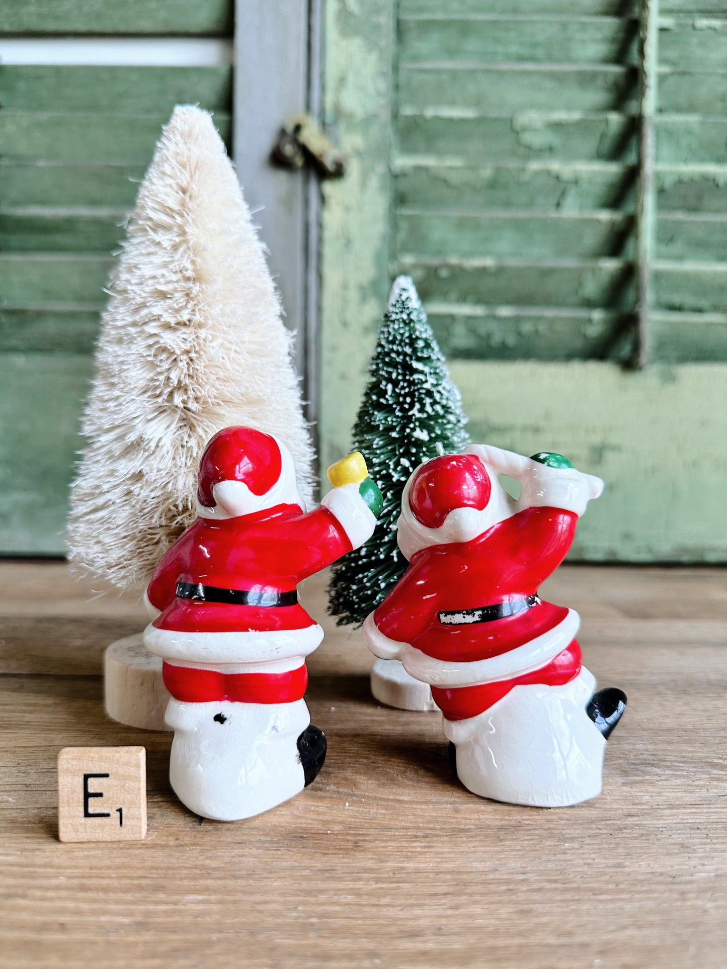 Vintage Santa Salt and Pepper Shakers