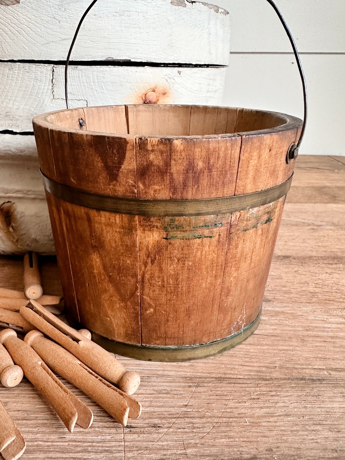 Collection of Antique Miniature Wood Laundry Items