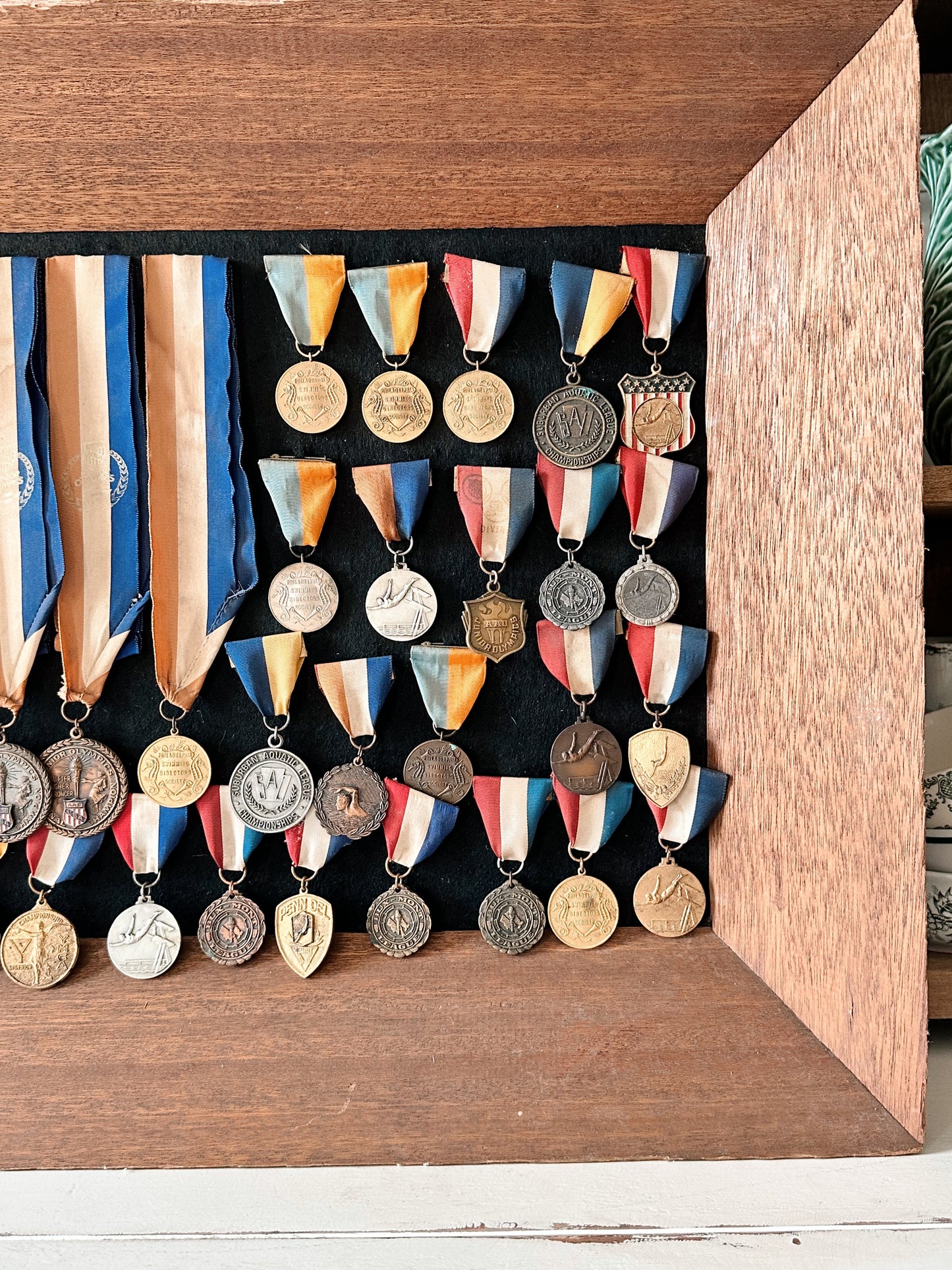 Vintage Framed Junior Olympic Medal Collection