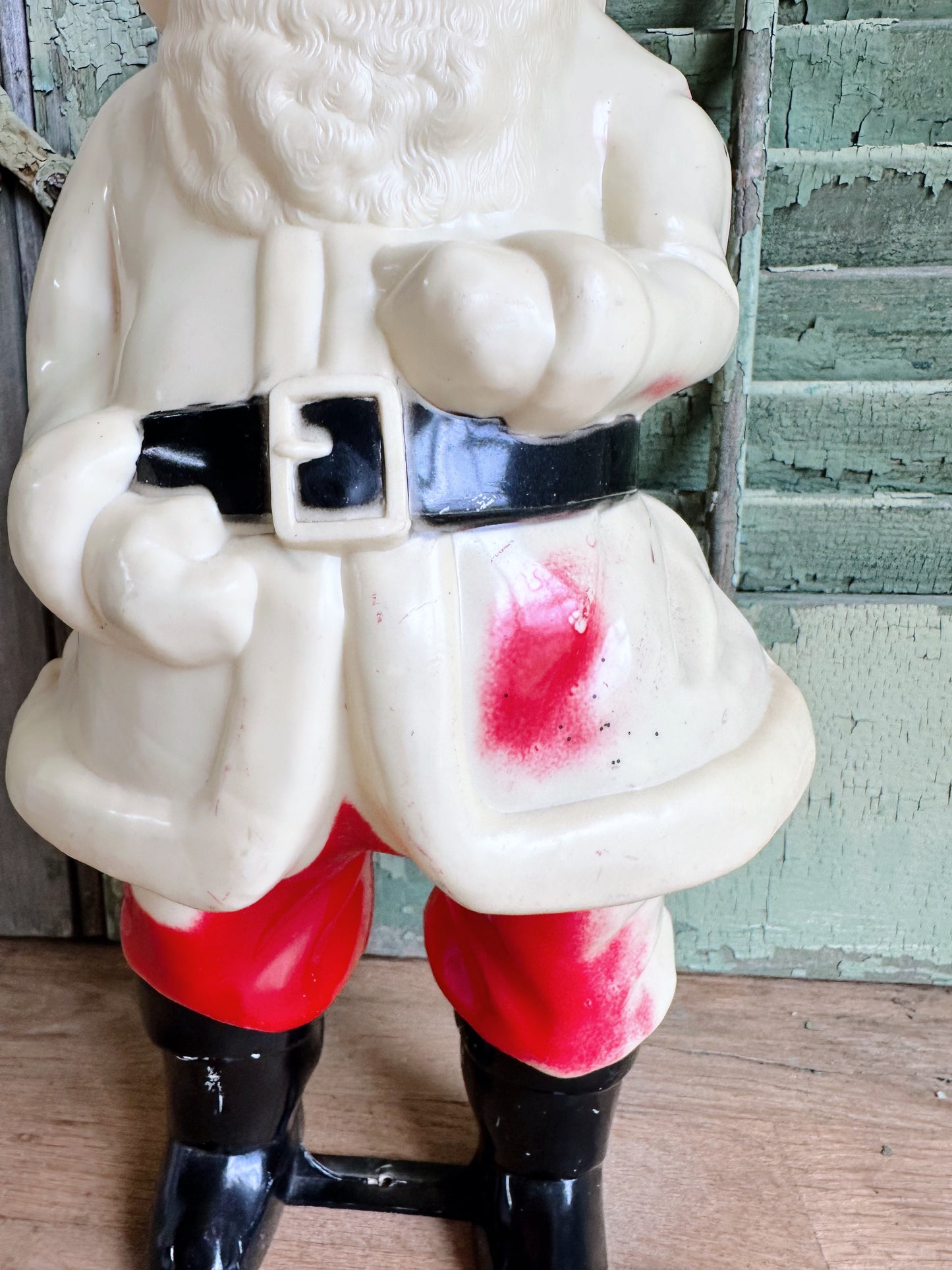 Beautifully Faded Vintage Santa Blow Mold