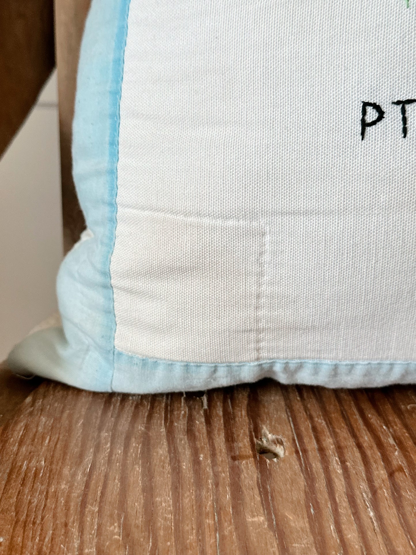 Handmade Vintage Quilt Pillow, Ptarmigan