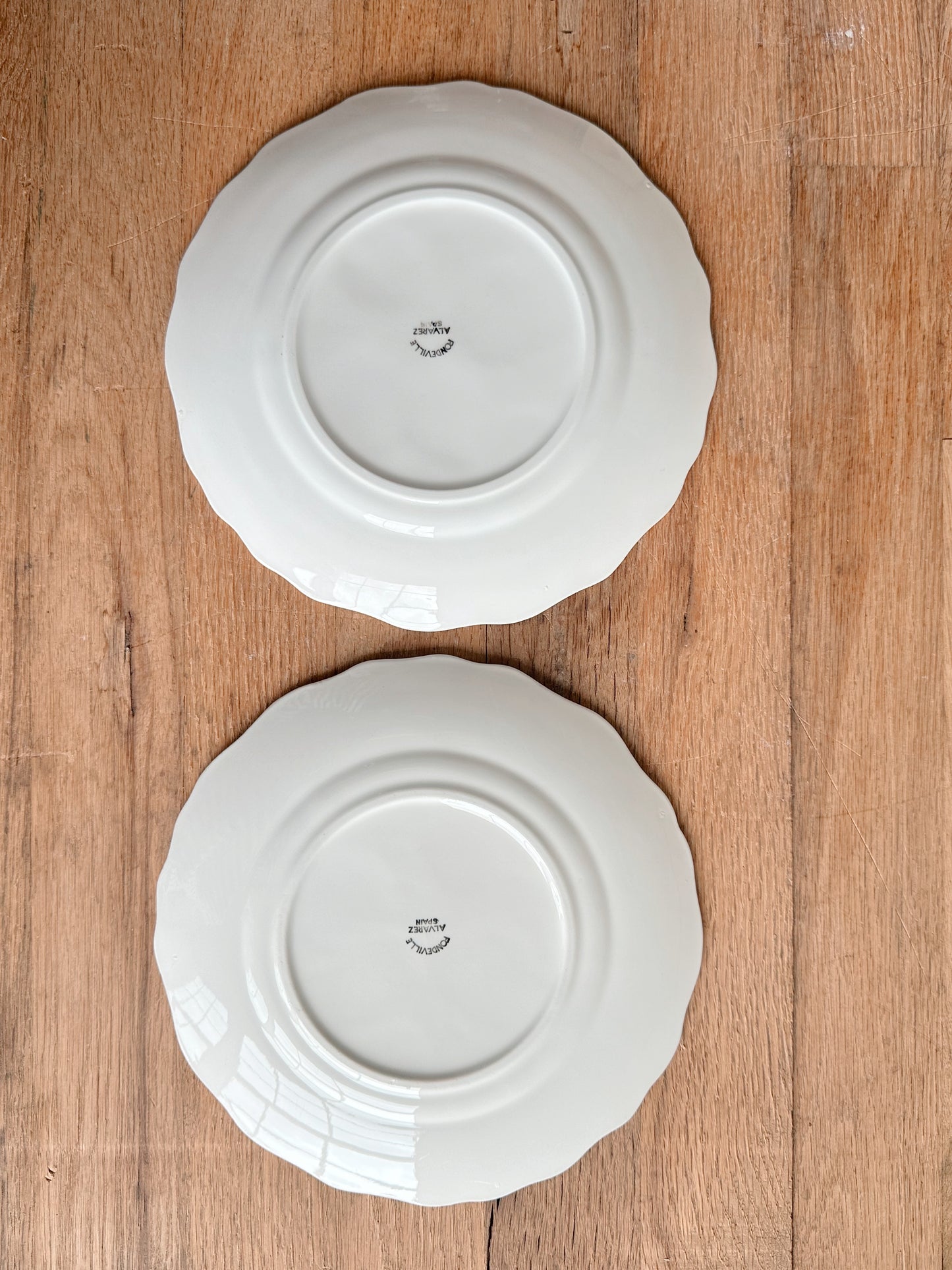 Pair of Fondeville Alvarez Spain Strawberry Plates