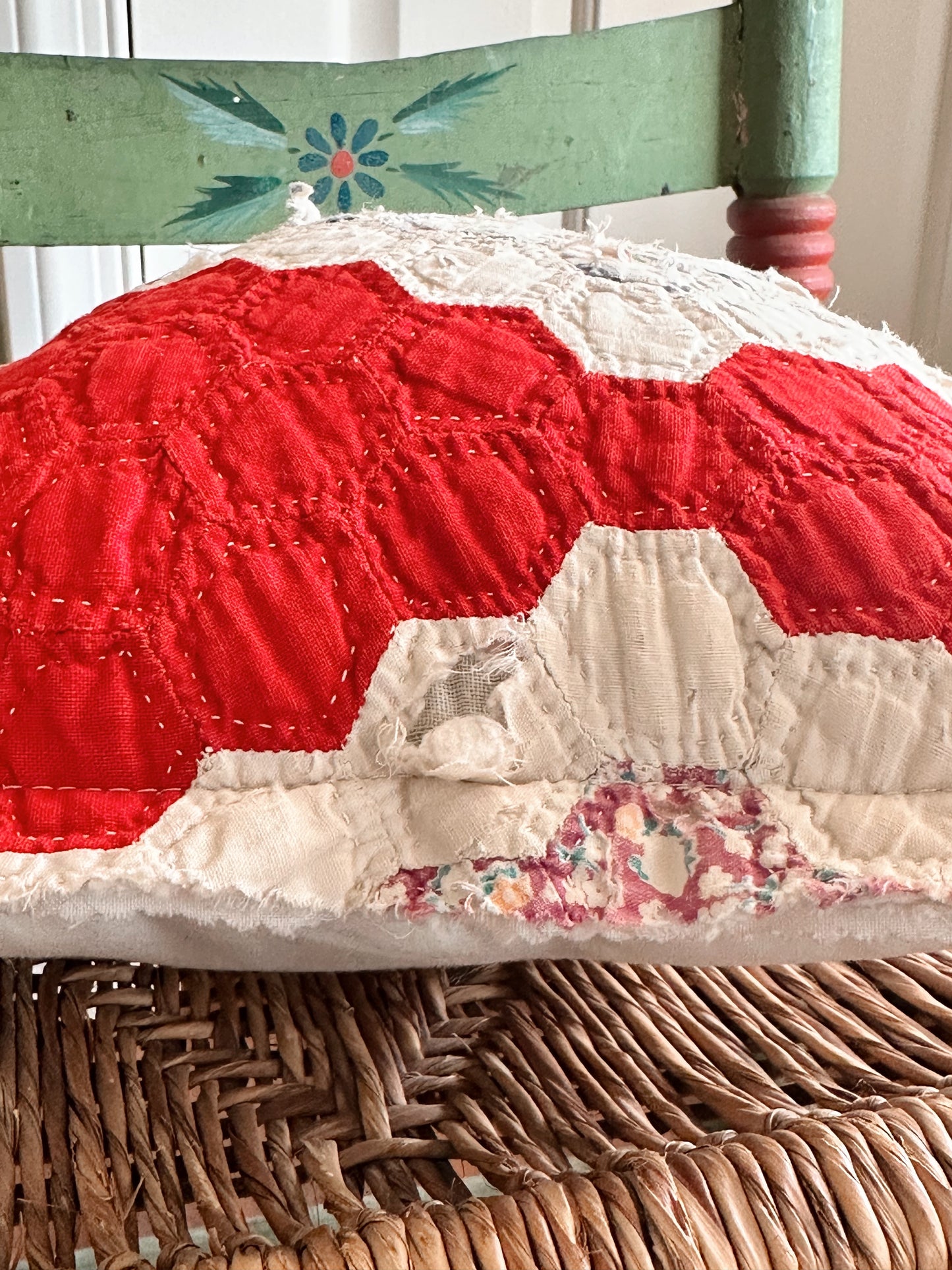 Hand Made Vintage Quilt Pillow