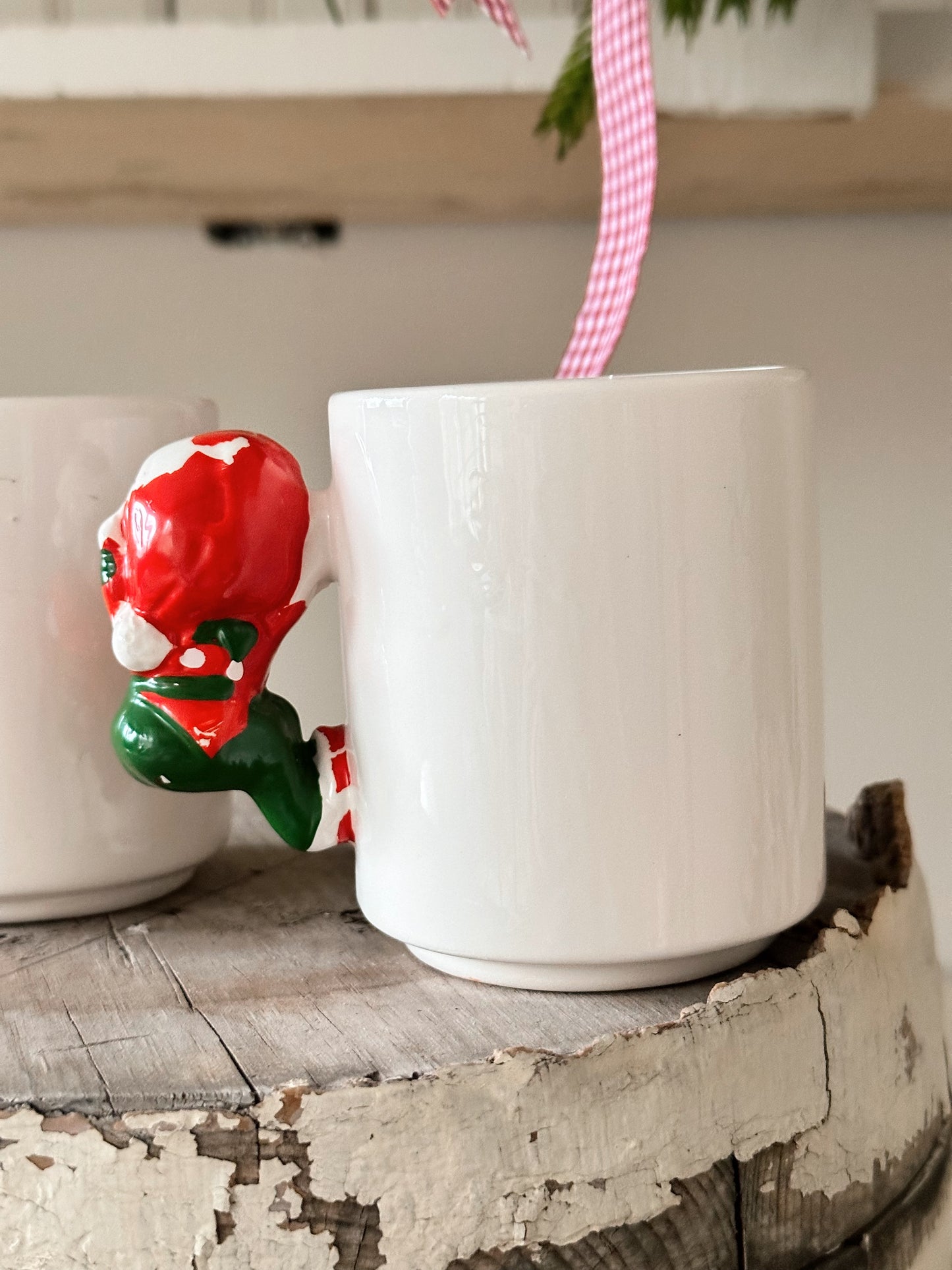 Set of Four Vintage House of Lloyd Elf NOEL Mugs