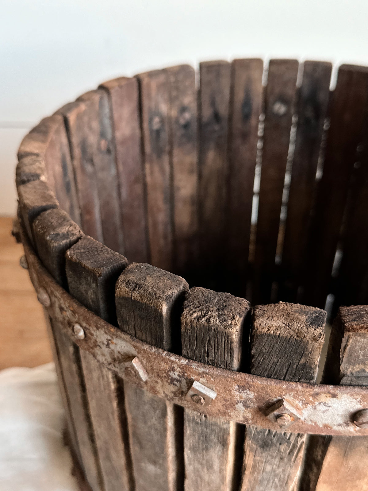 Antique Apple Cider Press Basket