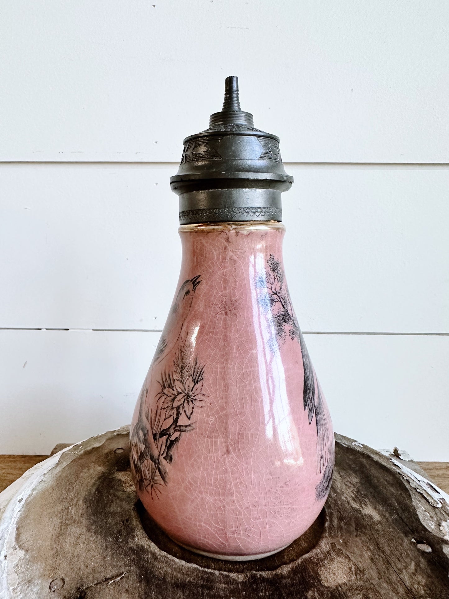 Beautiful Antique Pink S.P. Co. Ironstone Syrup Pitcher