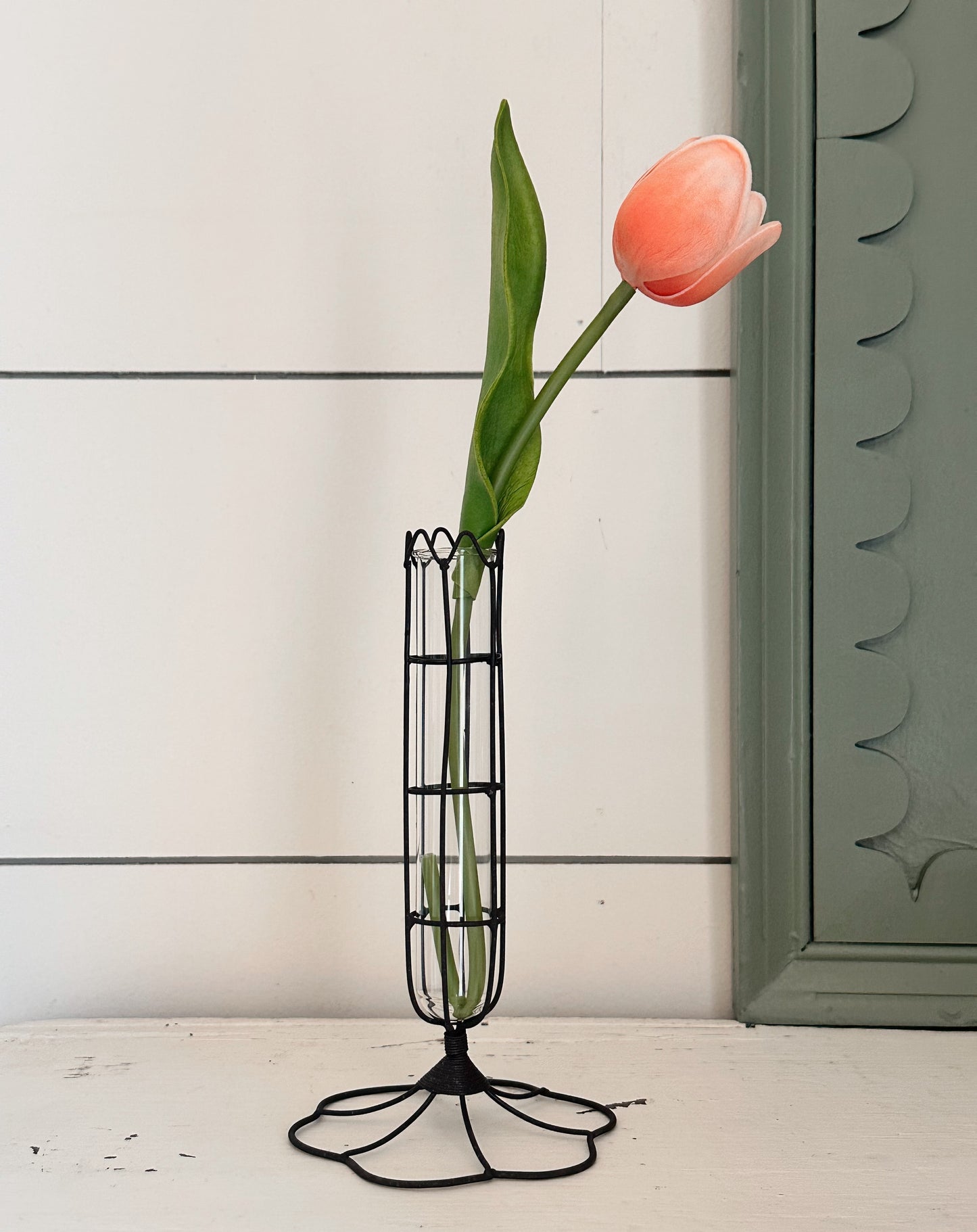 Wire Wrapped Glass Bud Vases