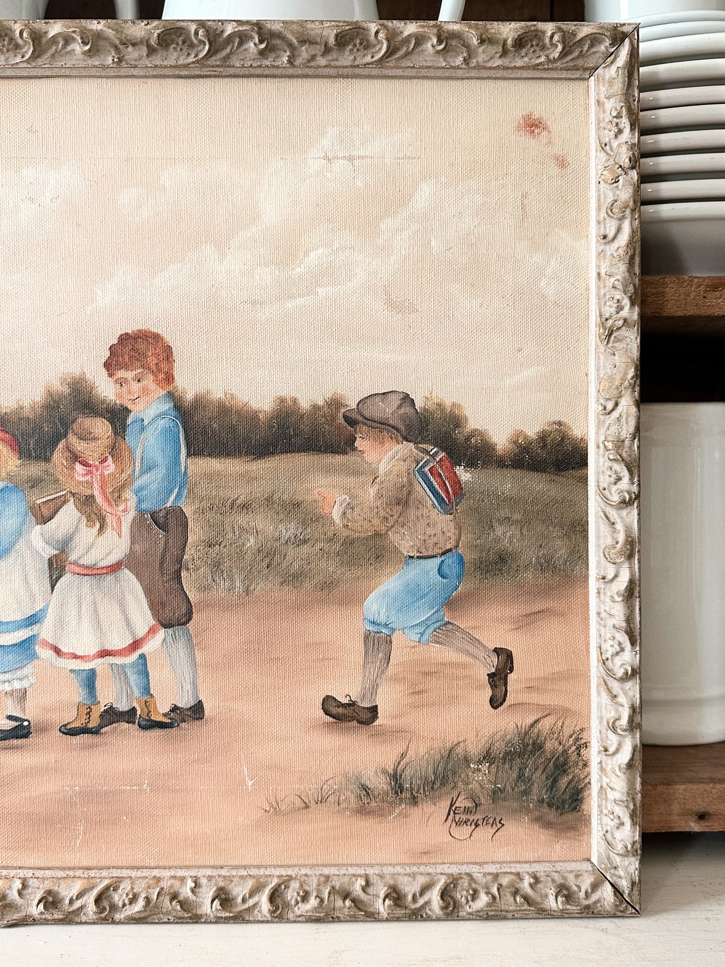 Vintage Signed Painting on Canvas