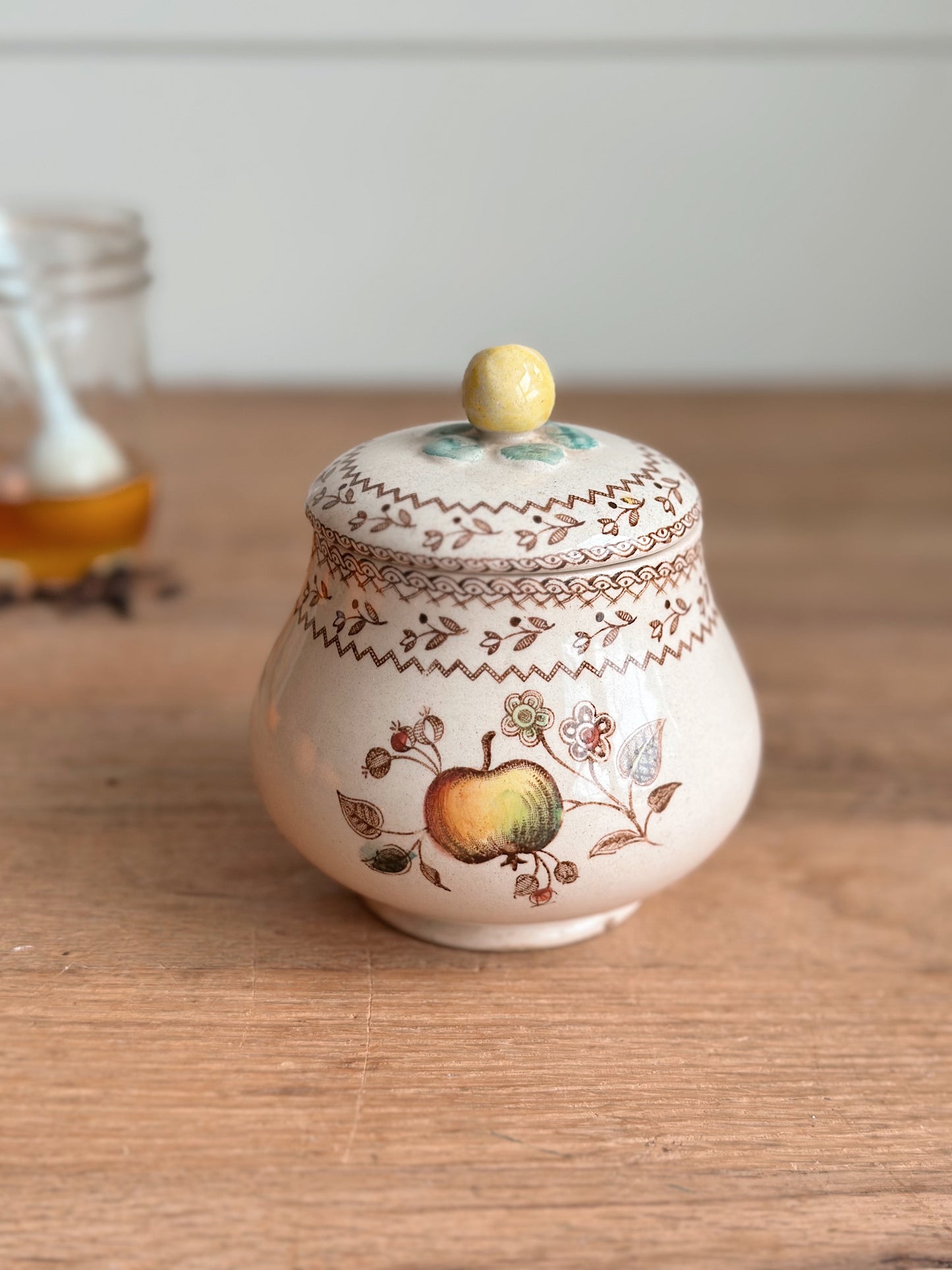 Spiced Honey - Vintage Transferware Sugar Pot