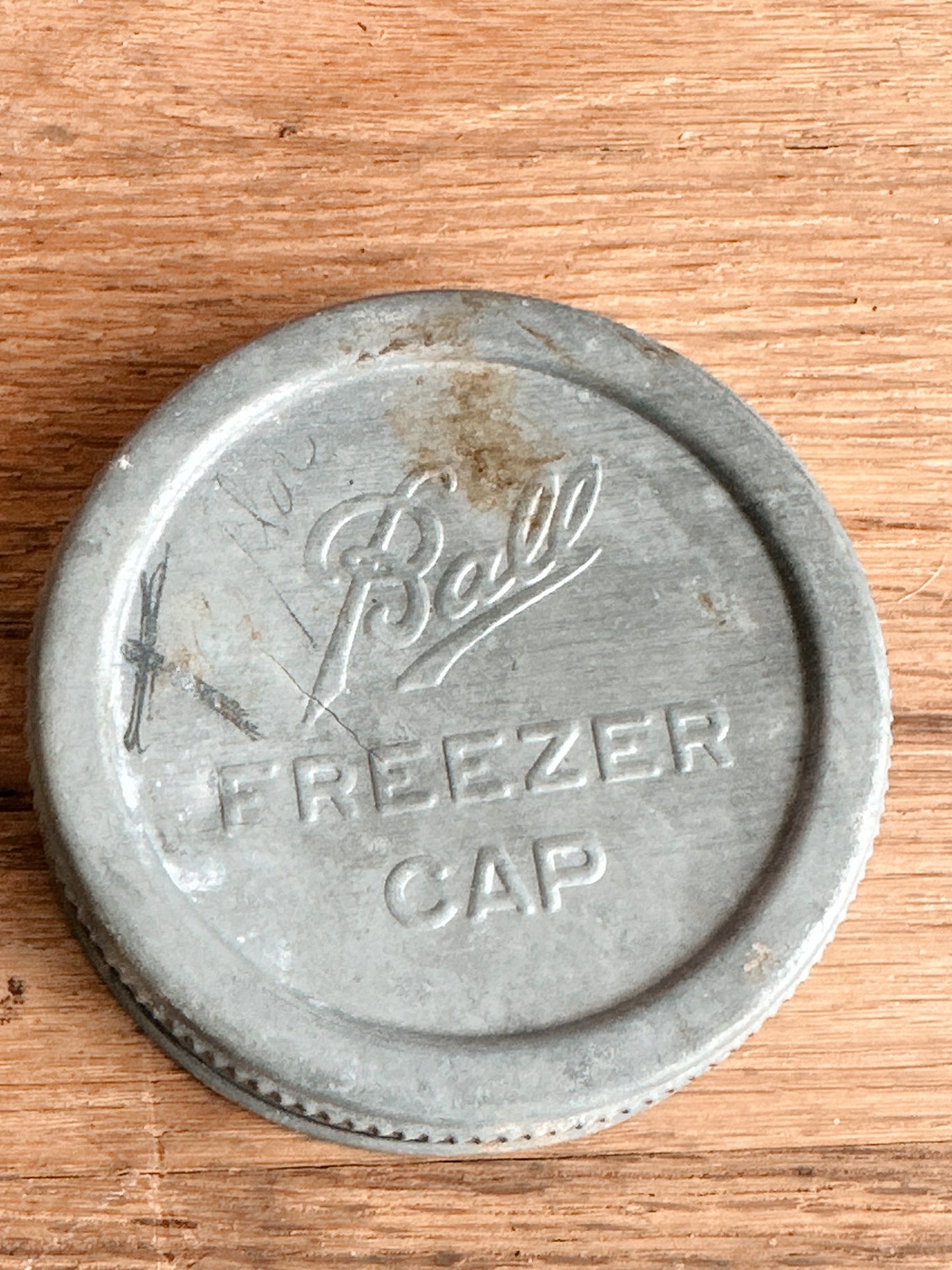 Vintage Freezer Ball Mason Jar with Handmade Strawberries