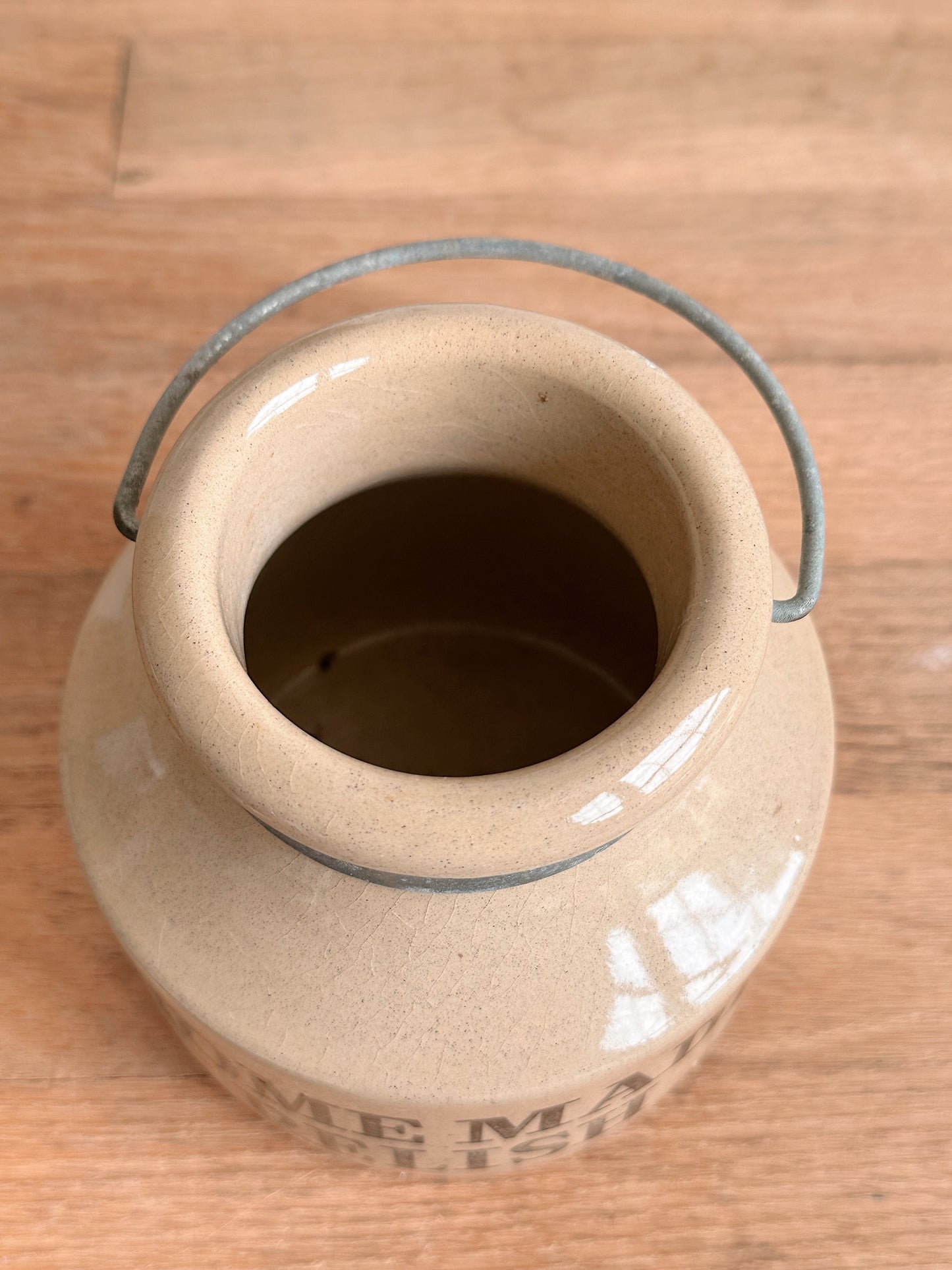 Vintage Stoneware Relish Crock, Made in England