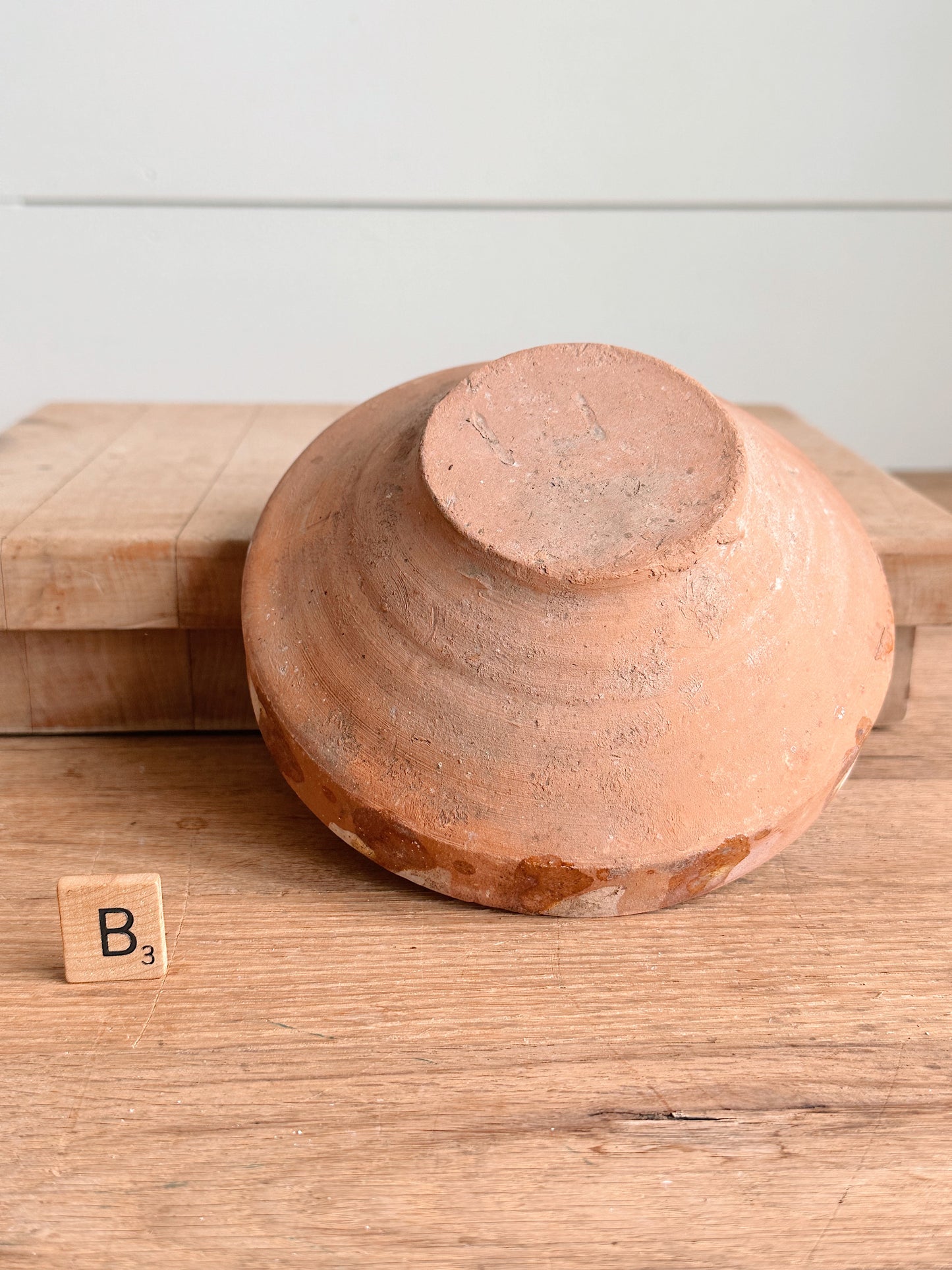 Vintage Hand Painted Clay Bowls