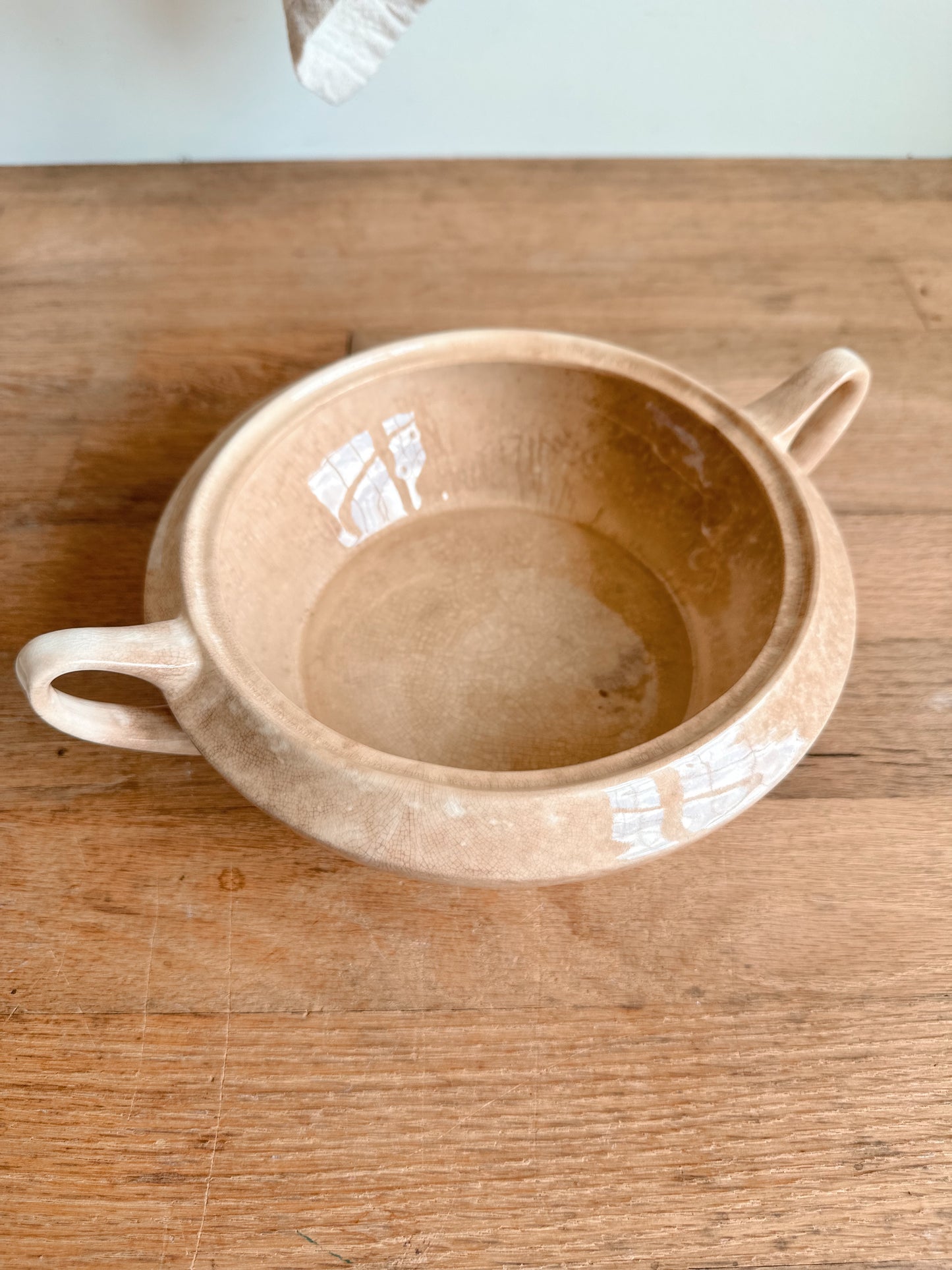 Beautifully Stained Vintage Ironstone Covered Dish