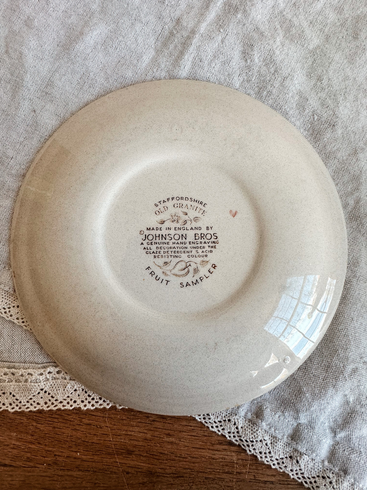 Pair of Vintage Johnson Bros “Fruit Sampler” Dessert Plates