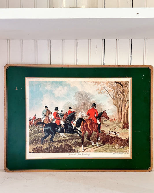 Vintage English Fox Hunt Trivet