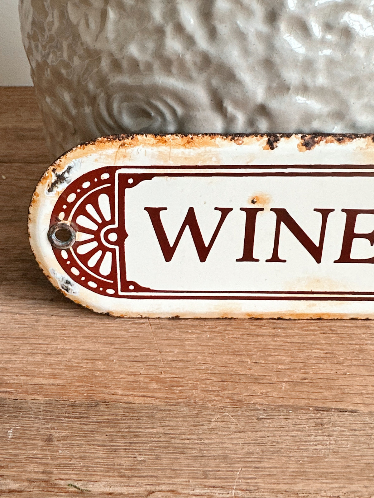 Vintage Metal Wine Cellar Sign