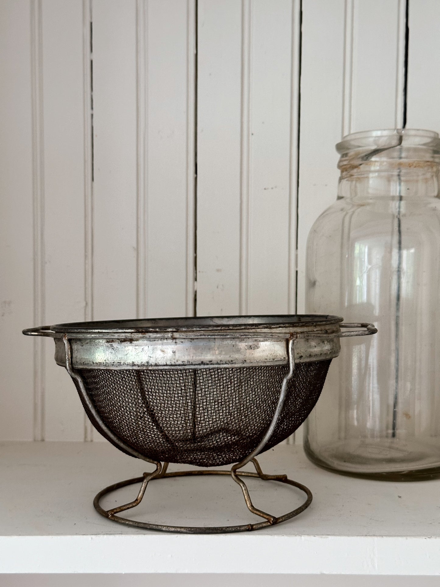 Vintage Metal & Mesh Strainer