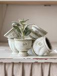 Wakefield Handmade Mini Pots in Mossy White