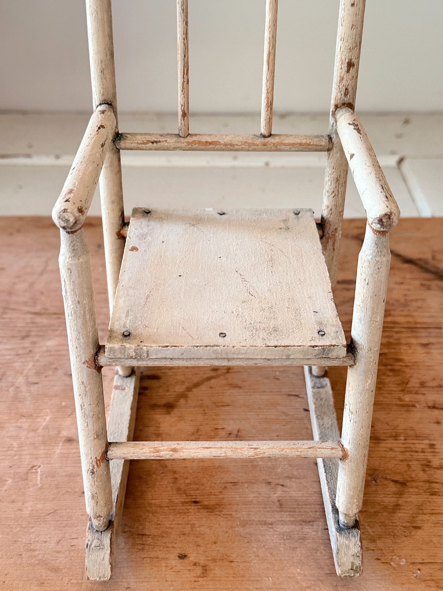 Vintage Wood Doll Rocking Chair