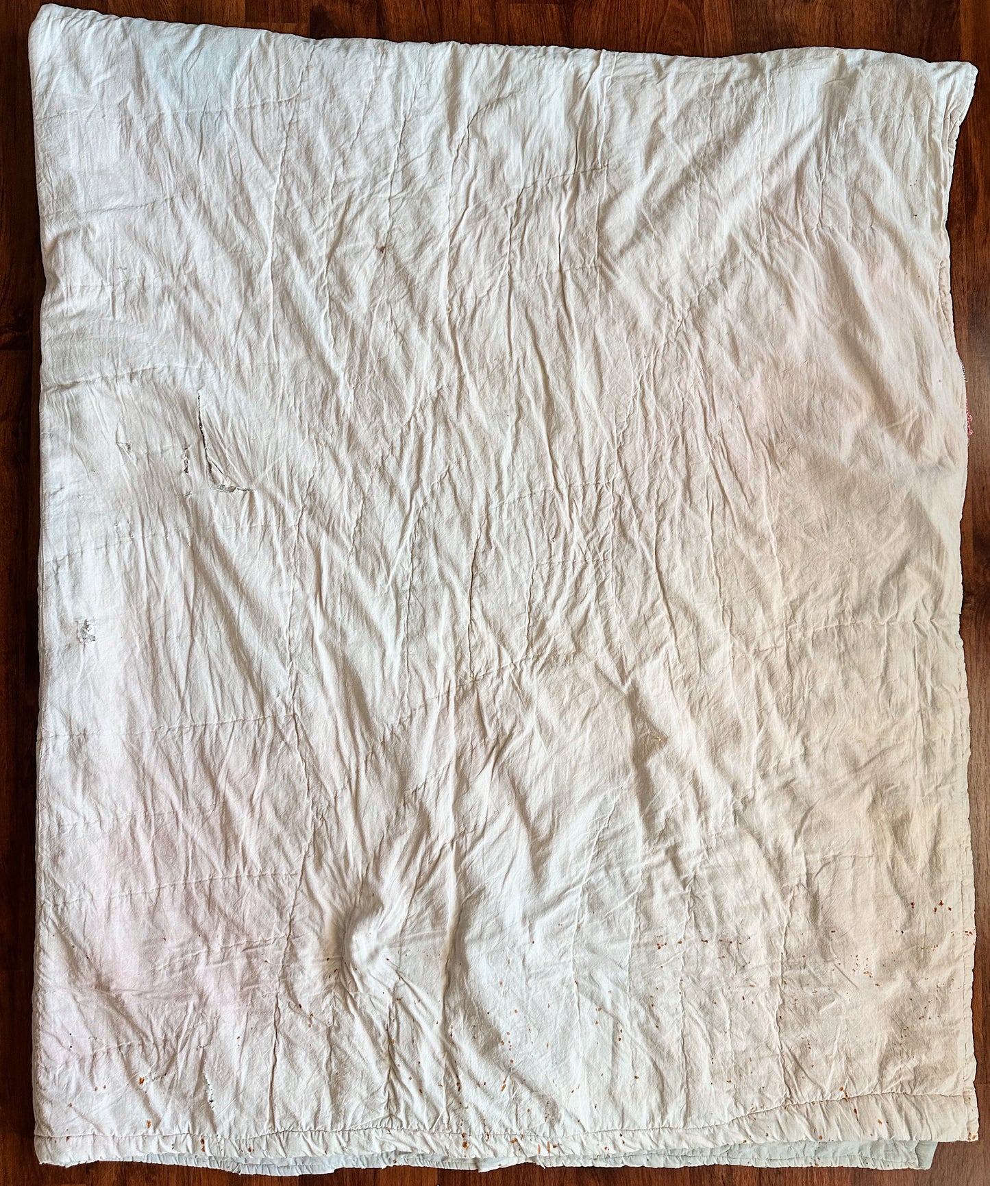 Vintage Hand Stitched Cotton Star & Crazy Scrap Quilt
