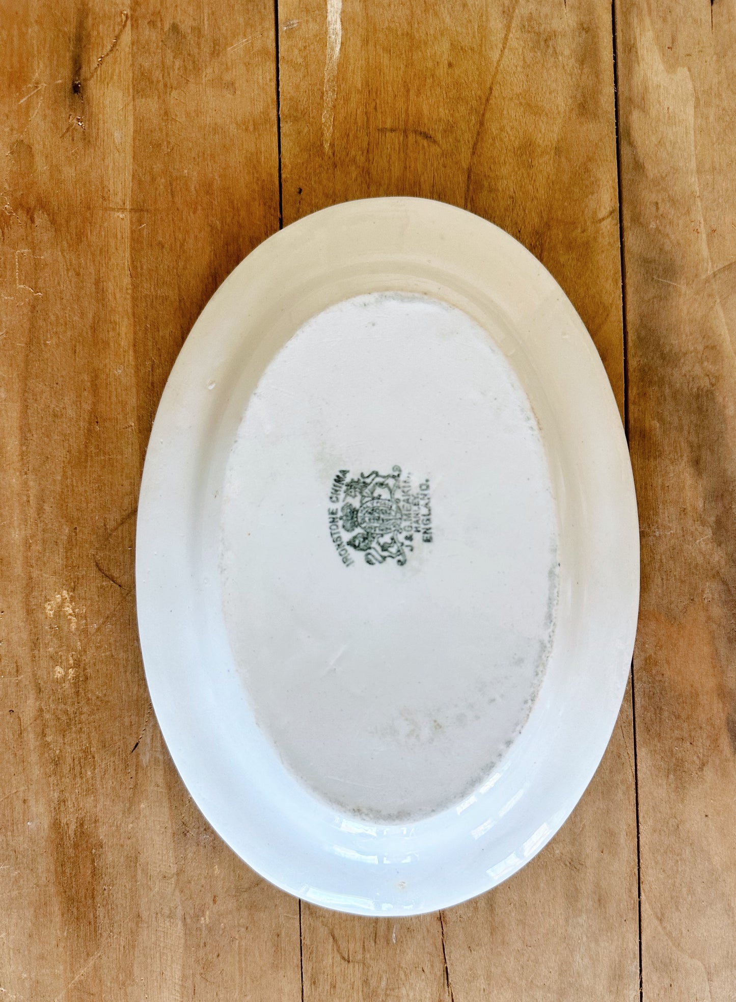 Antique J&G Meakin Ironstone Oval Plate