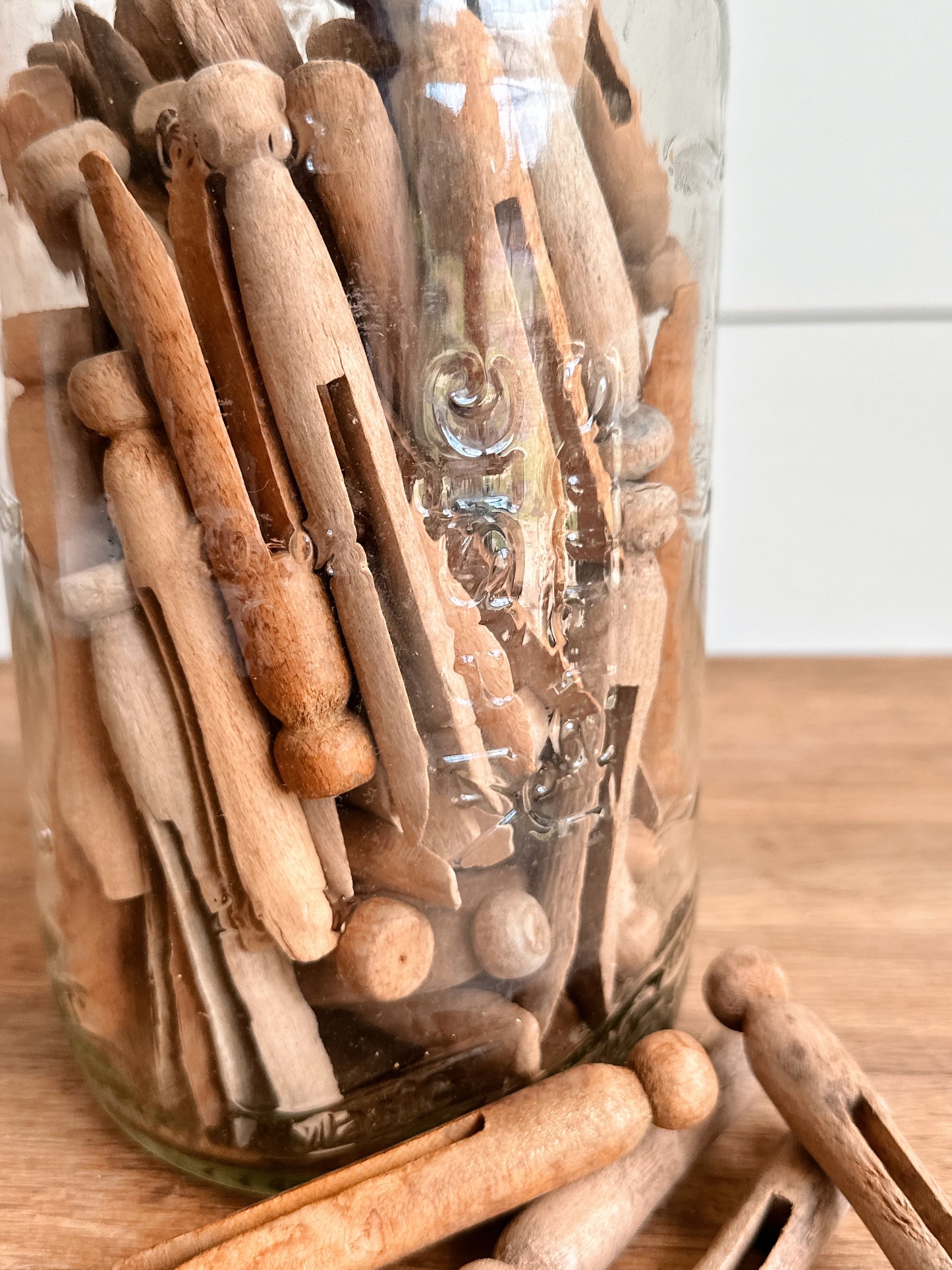 Vintage Vlasic Jar & Clothespins