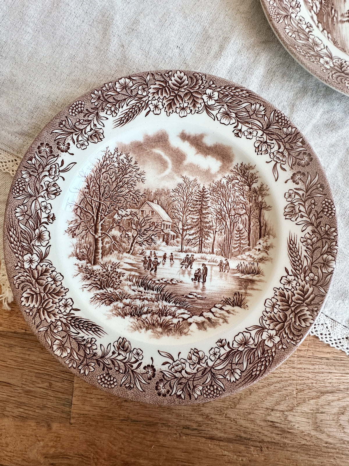 Collection of Three Vintage Churchill Dessert Plates