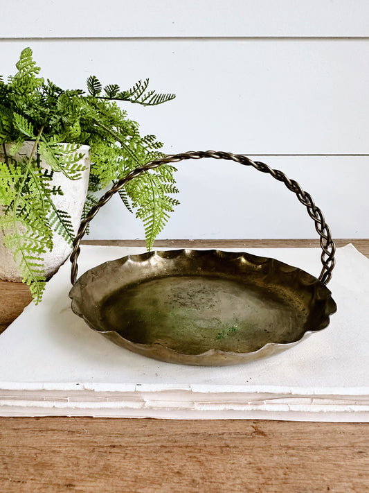 Adorable Vintage Brass Basket