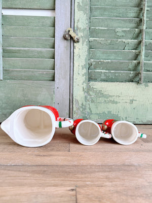 Vintage Napcoware Elf Boot Pitcher and Mug Set