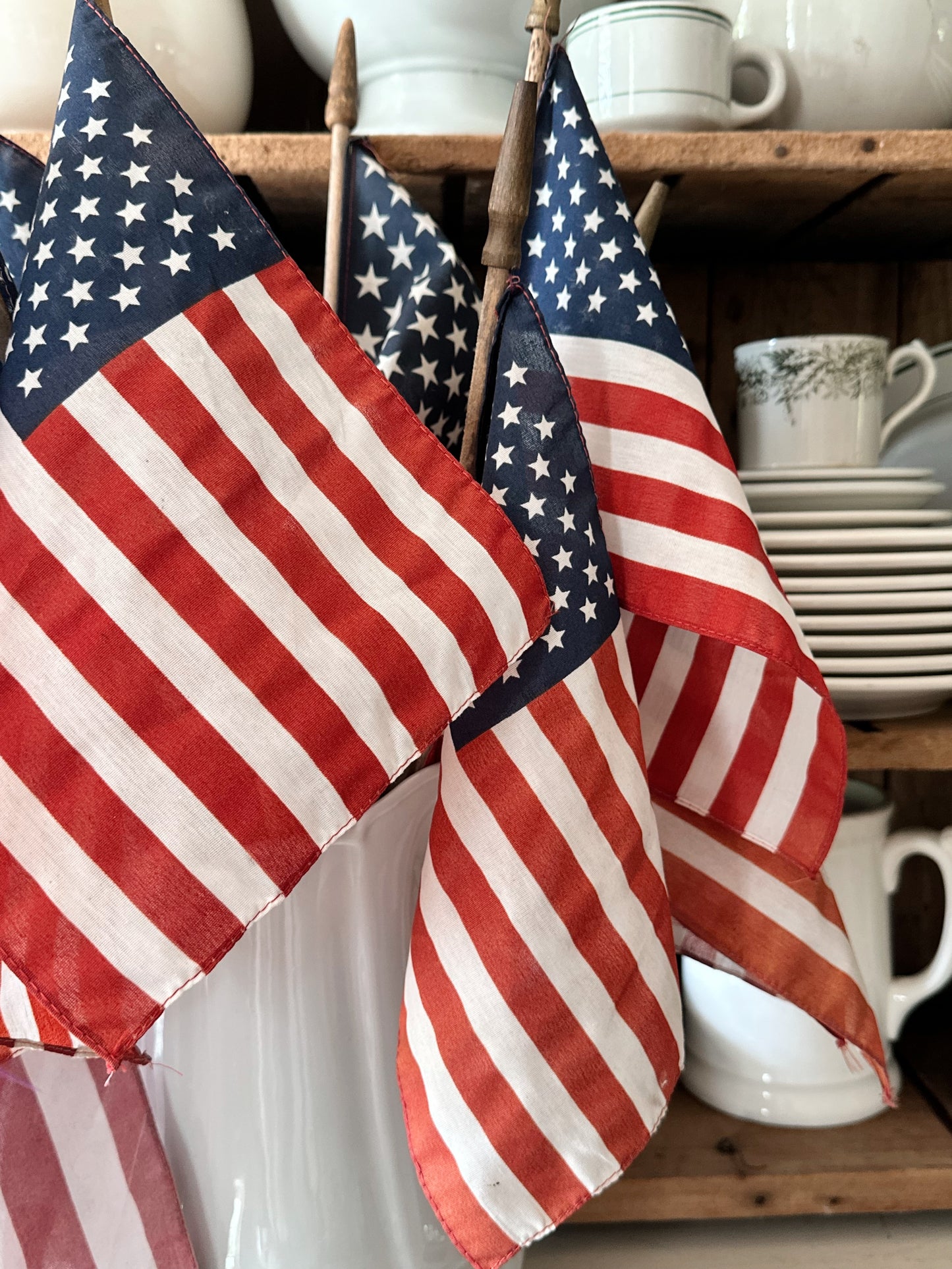 Instant Collection of Vintage American Parade Flags