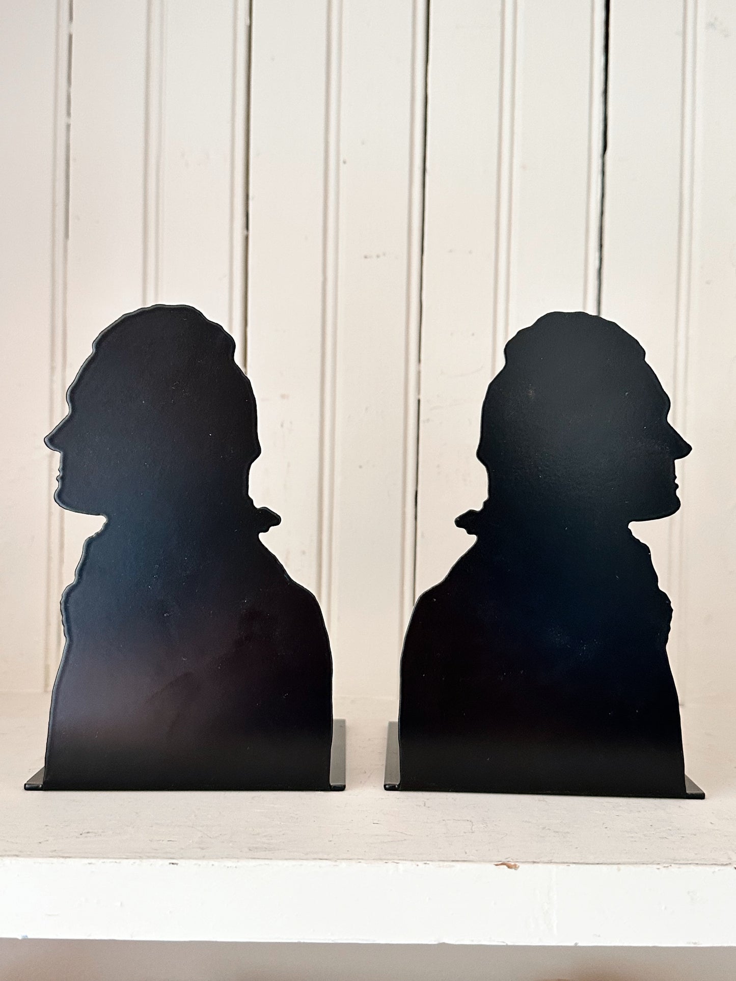 Pair of Found Thomas Jefferson Silhouette Bookends