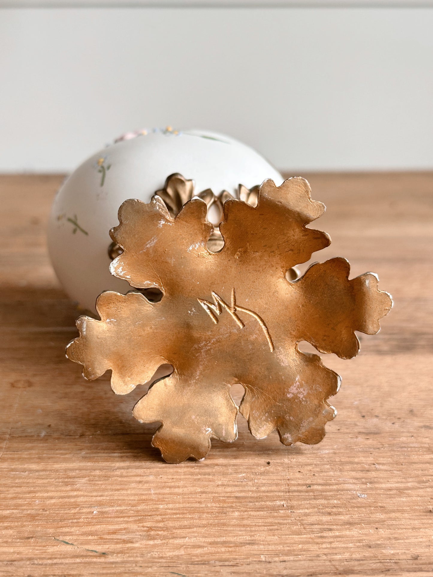Beautiful Vintage Egg on a Pedestal