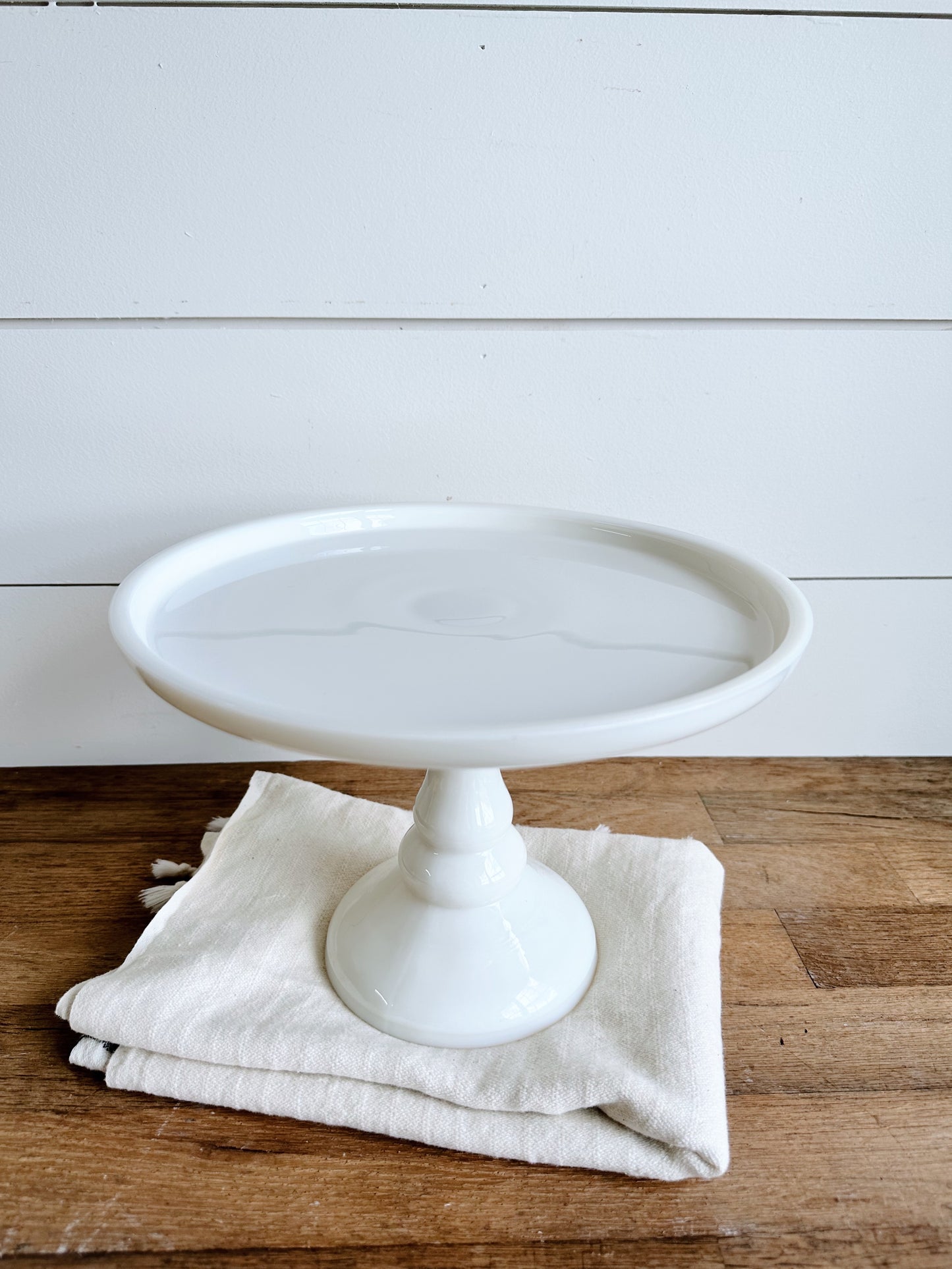 Vintage Milk Glass Cake Stand