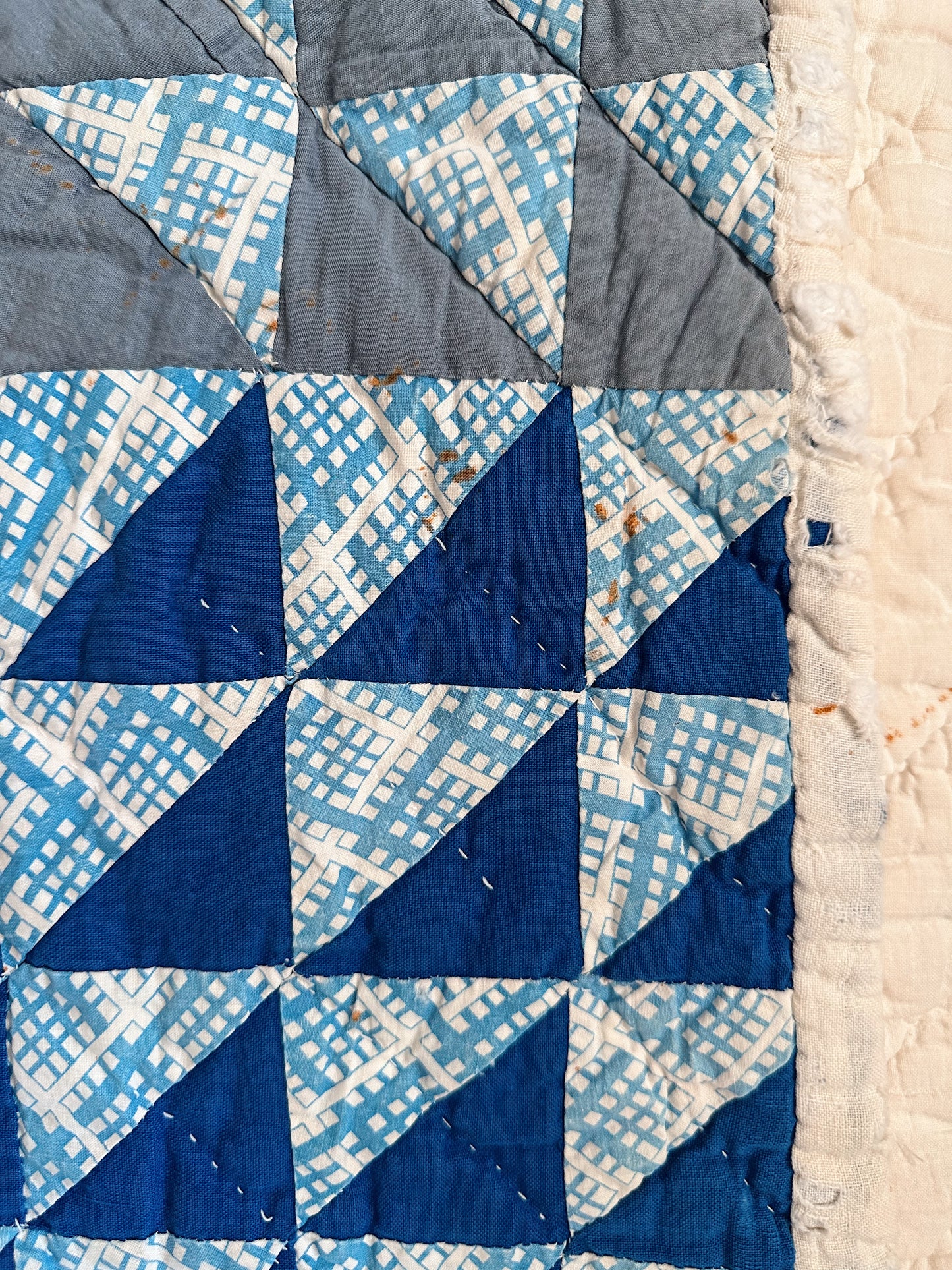 1930s Hand Stitched Patchwork Quilt