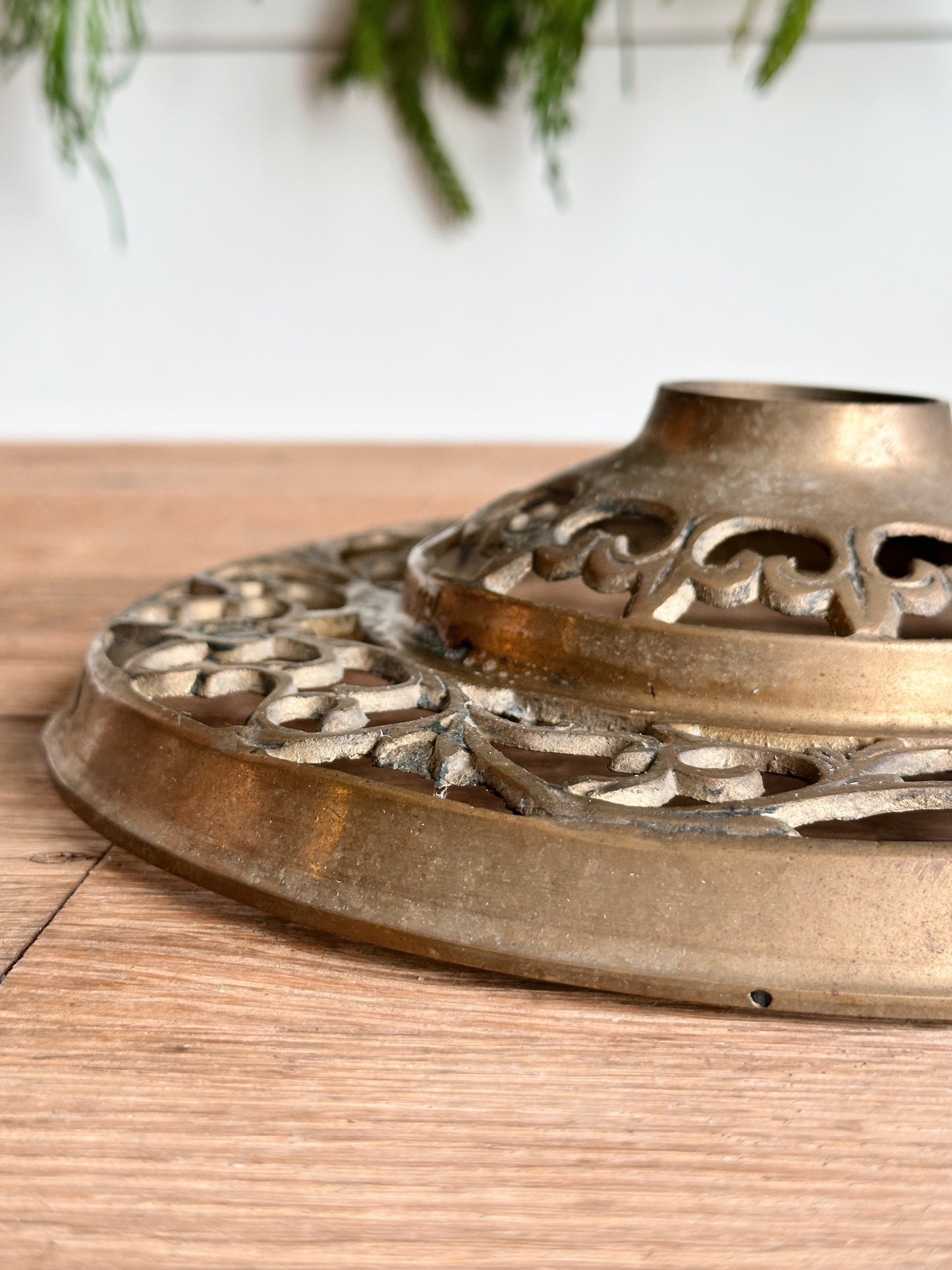 Vintage Iron Lamp Base, Tree Base